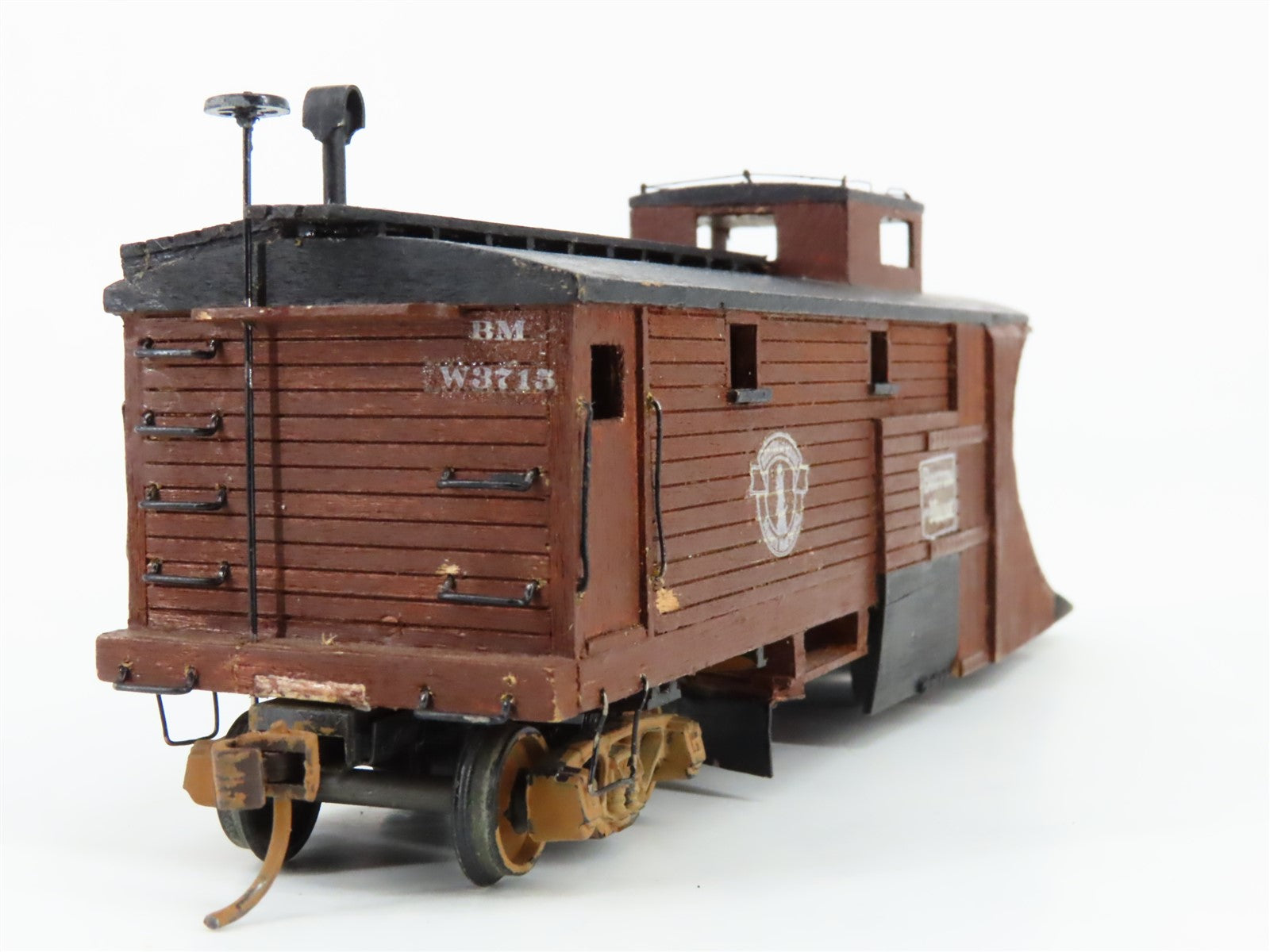 HO Scale Ambroid BM Boston & Maine Minute Man Service Snow Plow #W3715 - CUSTOM