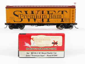 HO Scale Atlas Steam Era Classics 6136-2 SRL Swift Premium Ham 36' Reefer #1944