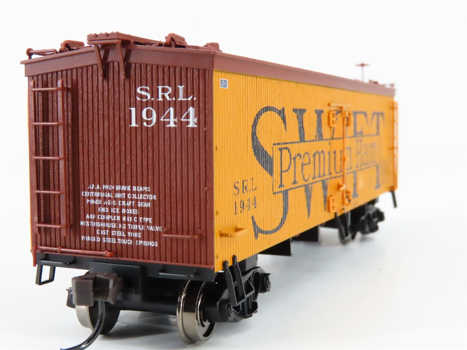 HO Scale Atlas Steam Era Classics 6136-2 SRL Swift Premium Ham 36' Reefer #1944