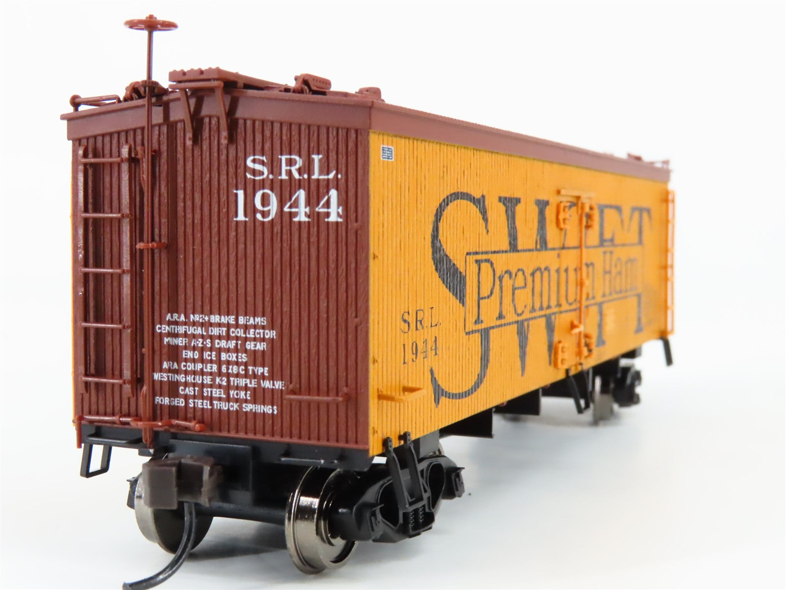 HO Scale Atlas Steam Era Classics 6136-2 SRL Swift Premium Ham 36' Reefer #1944