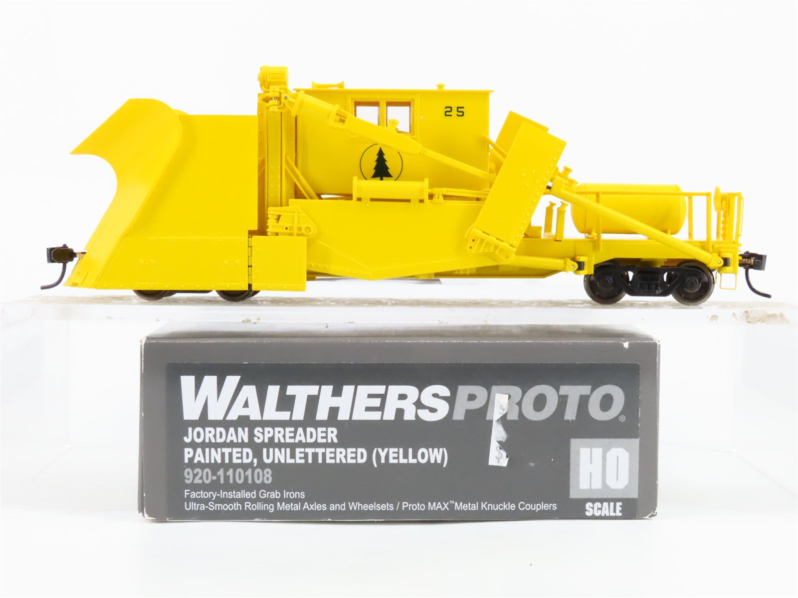HO Scale Walthers Proto 920-110108 Unlettered, Painted (Yellow) Jordan Spreader