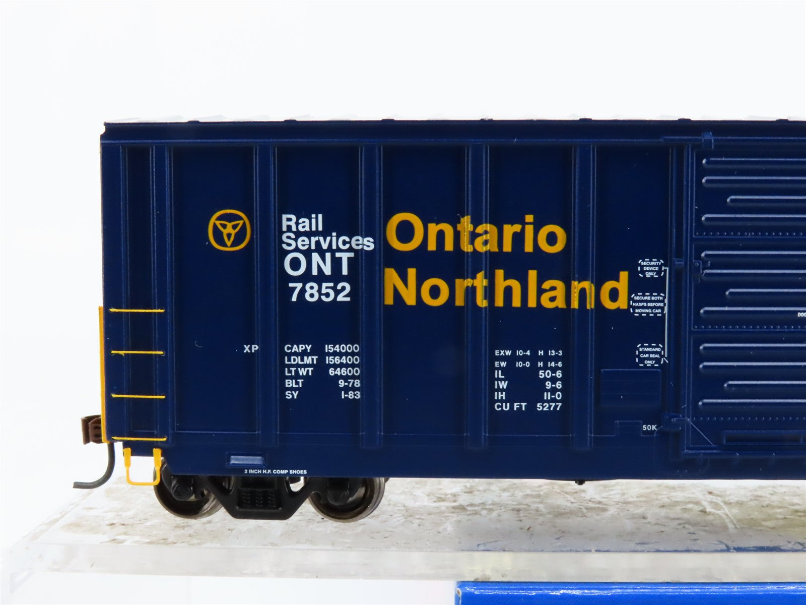 HO Scale Athearn 76334 ONT Ontario Northern 50' Single Door Box Car #7852