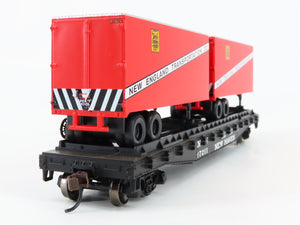 HO Scale Athearn 92368 NH New Haven 50' Flat Car #17211 w/ Two 25' Van Trailers