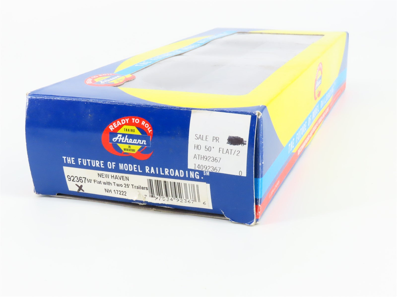 HO Scale Athearn 72368 NH New Haven 50' Flat Car #17222 w/ Two 25' Van Trailers