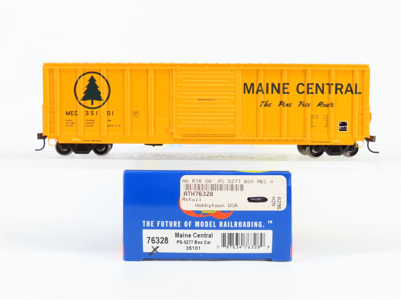 HO Scale Athearn 76328 MEC Maine Central Pine Tree Route 50' Box Car #35101