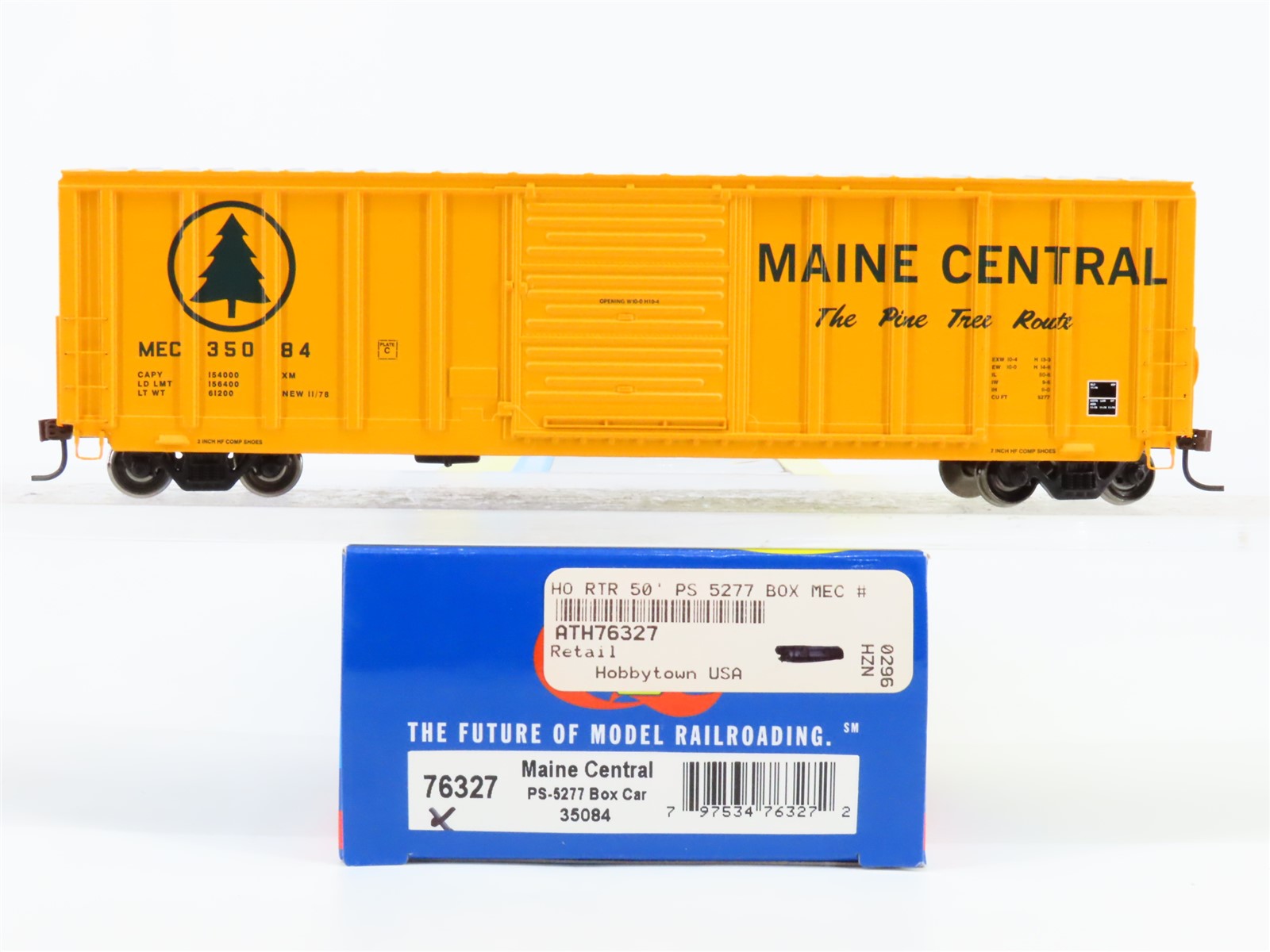 HO Scale Athearn 76327 MEC Maine Central Pine Tree Route 50' Box Car #35084