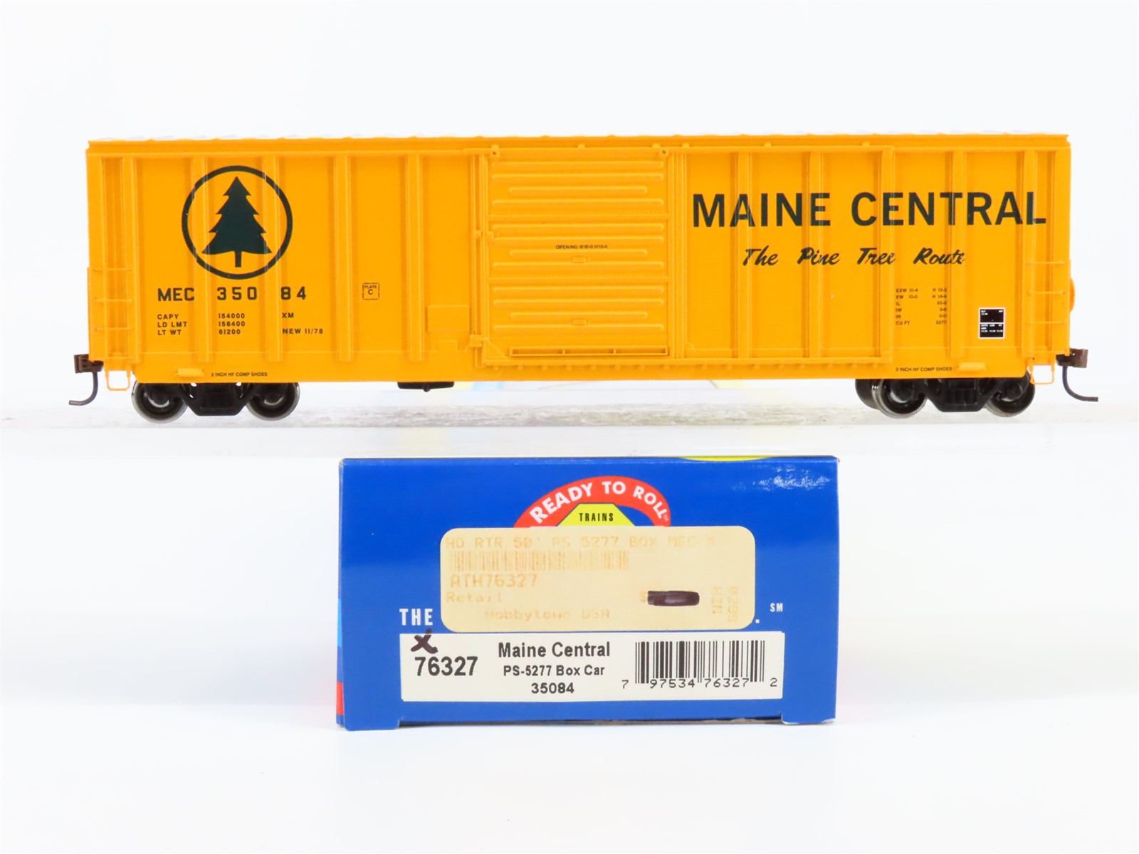 HO Scale Athearn 76327 MEC Maine Central Pine Tree Route 50' Box Car #35084