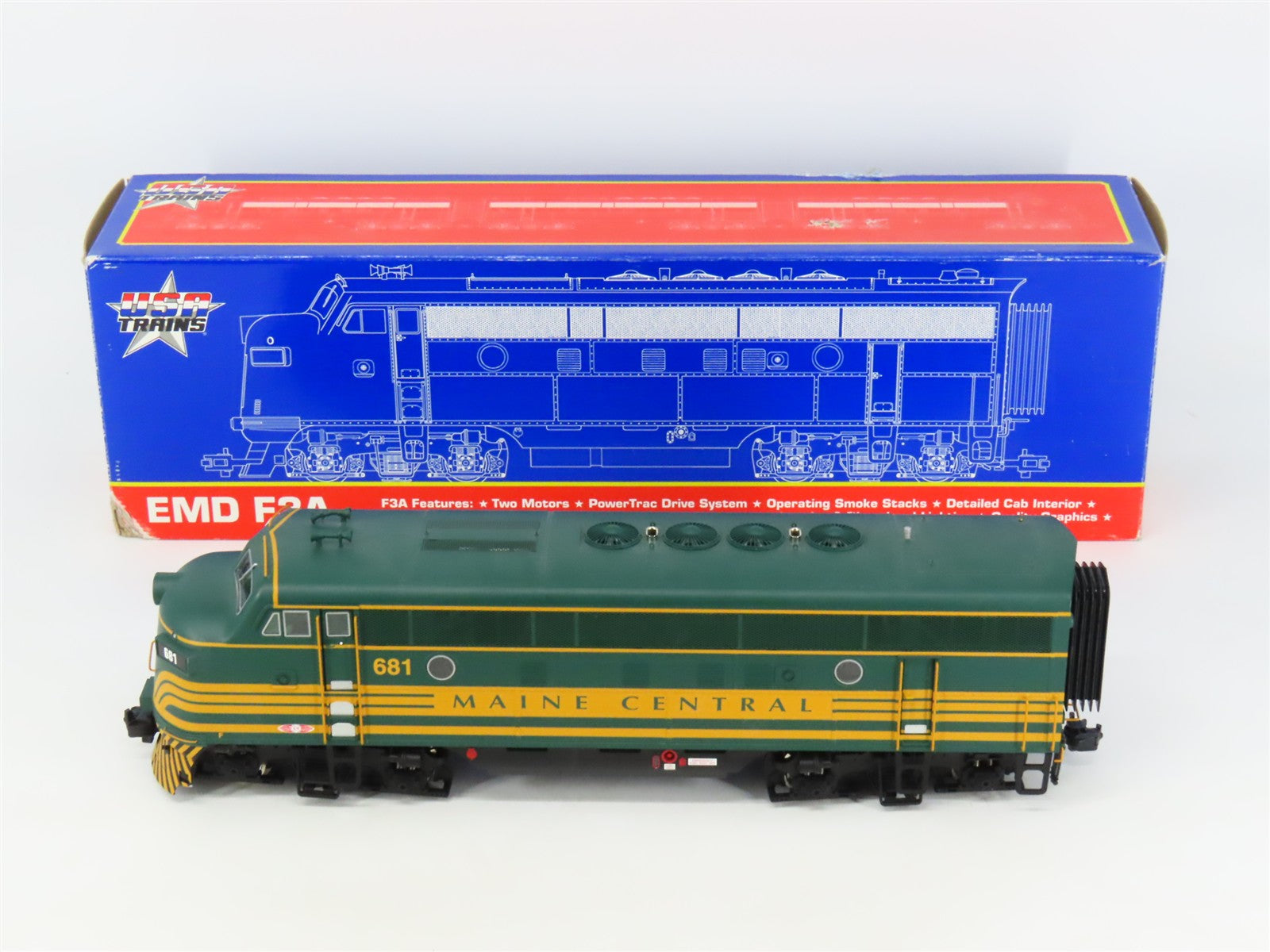 G Scale USA Trains R22369 MEC Maine Central F3-A Diesel Locomotive #681