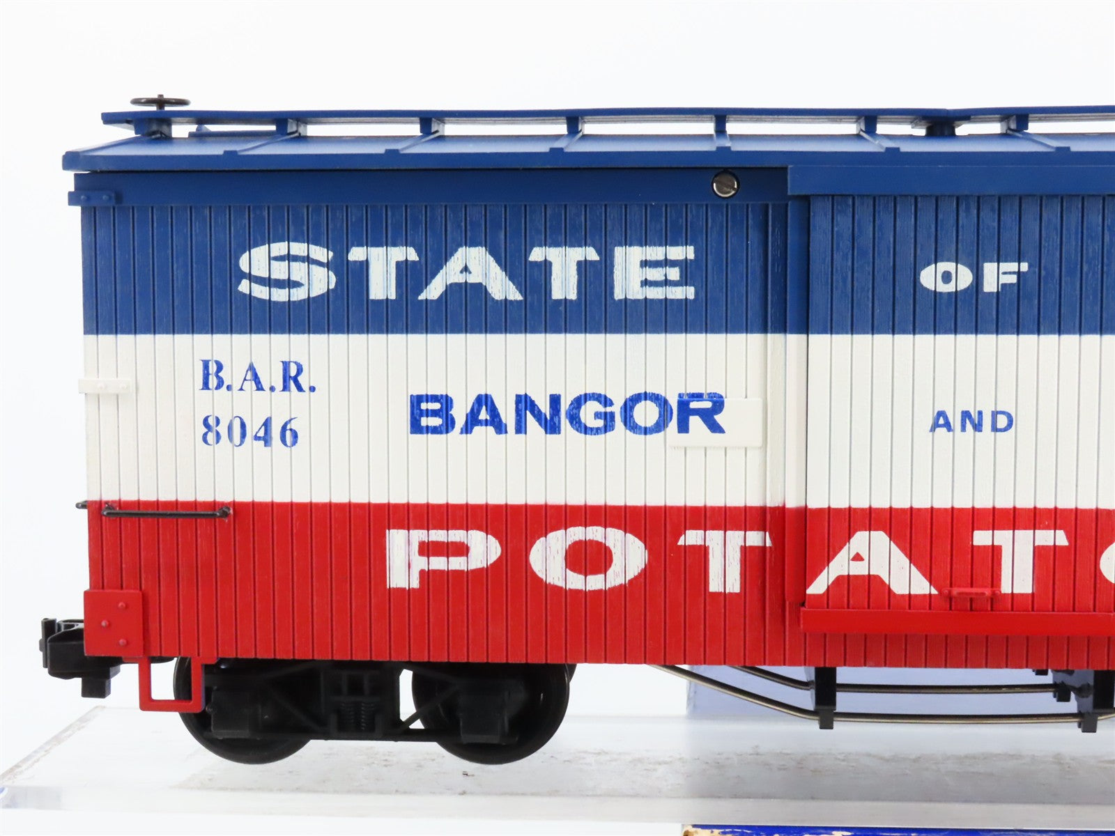 G Scale Ro Trains R1962 BAR State Of Maine Potatoes Box Car #8046