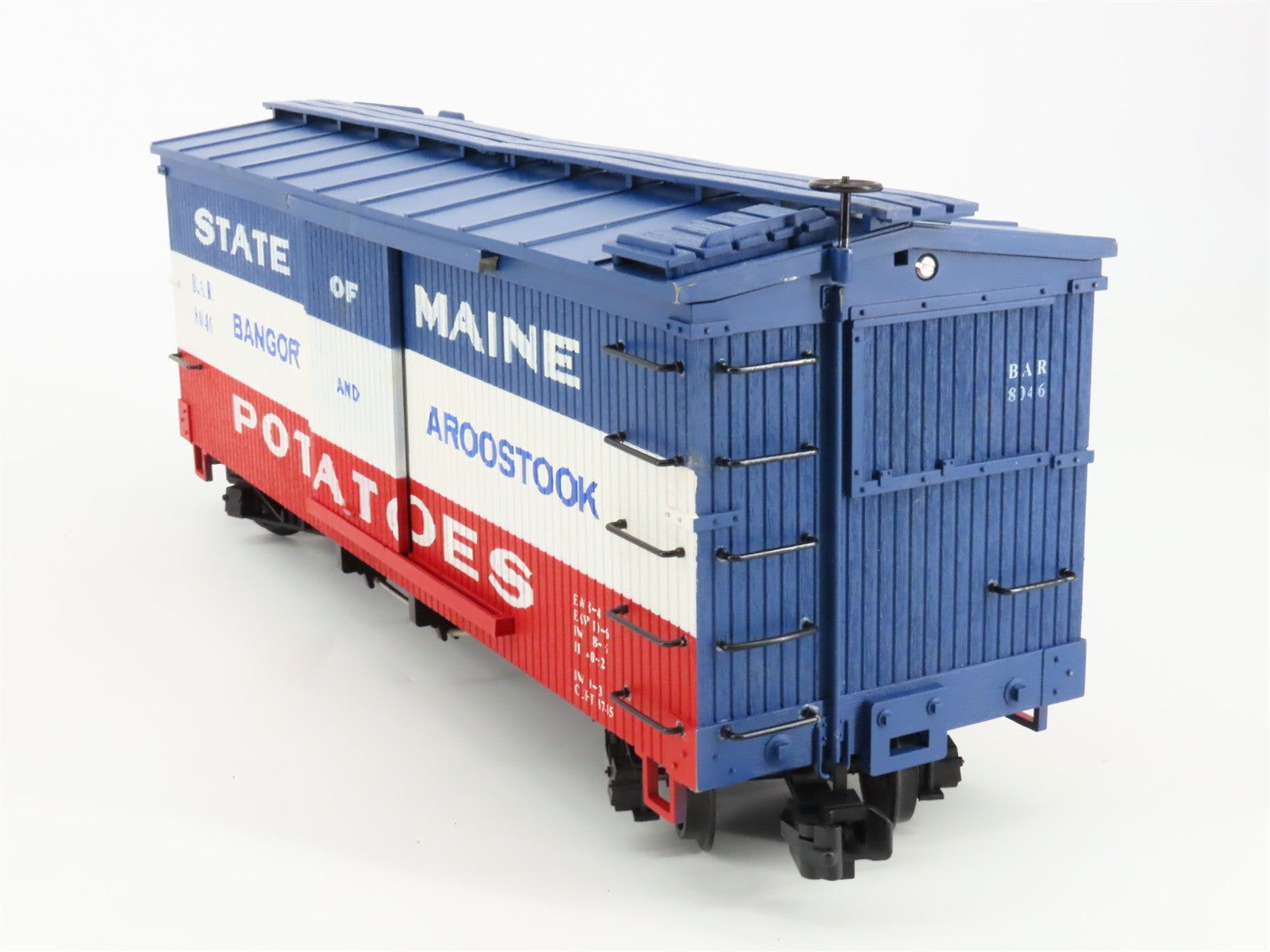 G Scale Ro Trains R1962 BAR State Of Maine Potatoes Box Car #8046