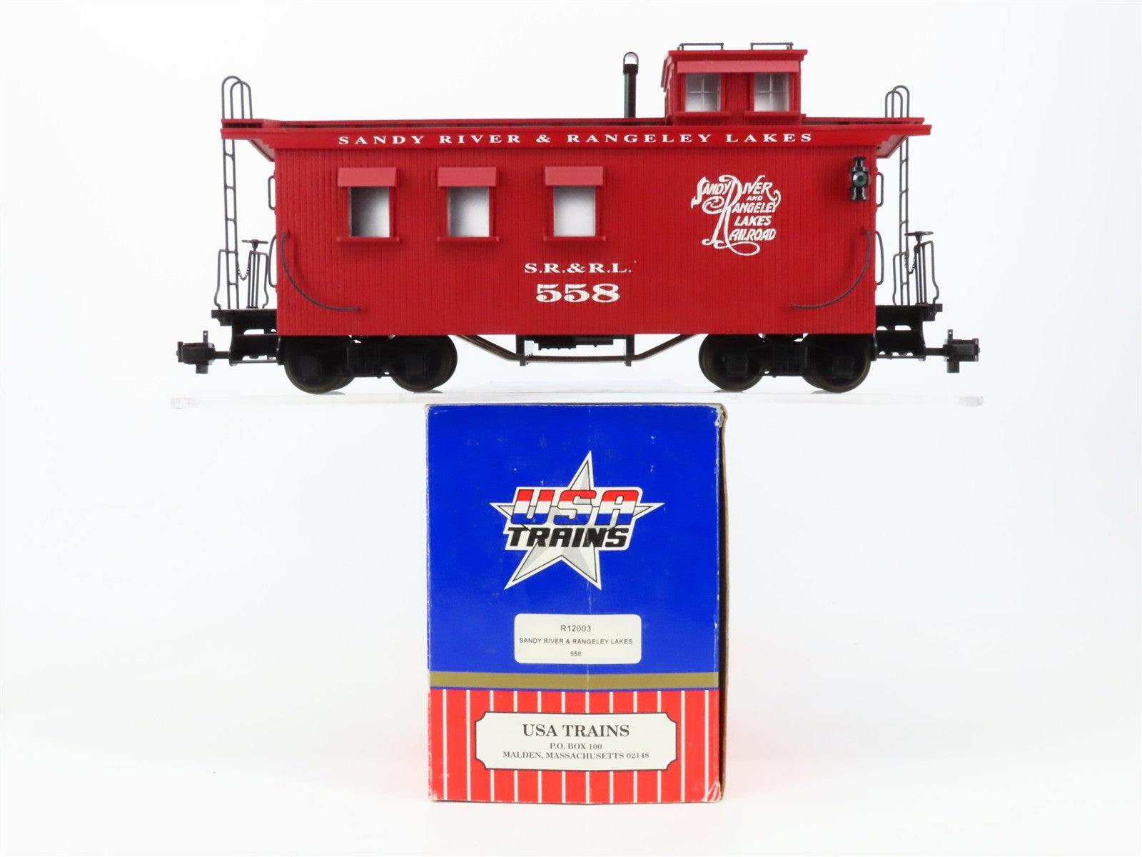 G Scale USA Trains R12003 SR&RL Sandy River & Rangeley Lakes Caboose 558 RTR