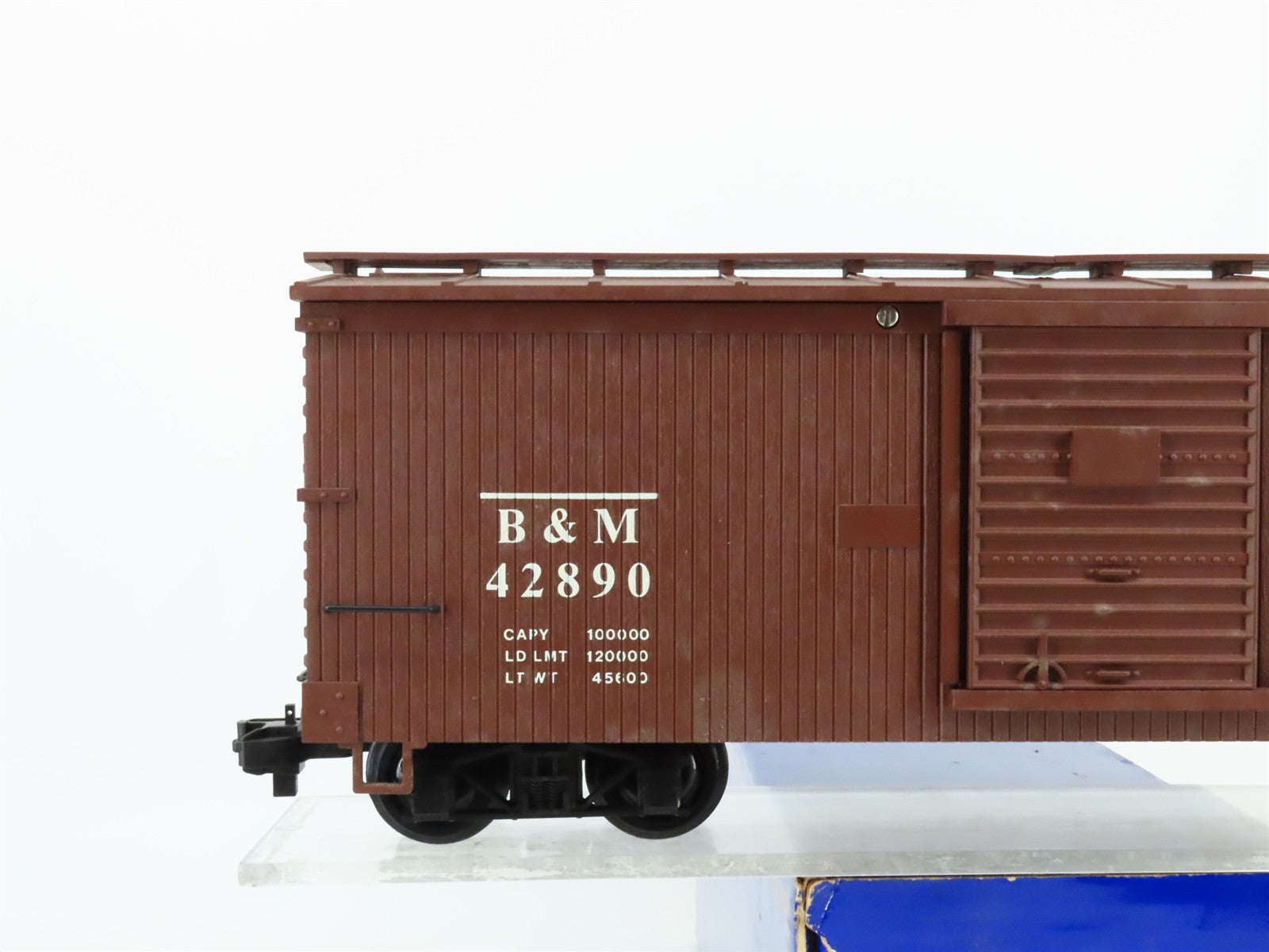 G Scale Charles RO Trains B&M Boston & Maine 40' Box Car 42890 RTR