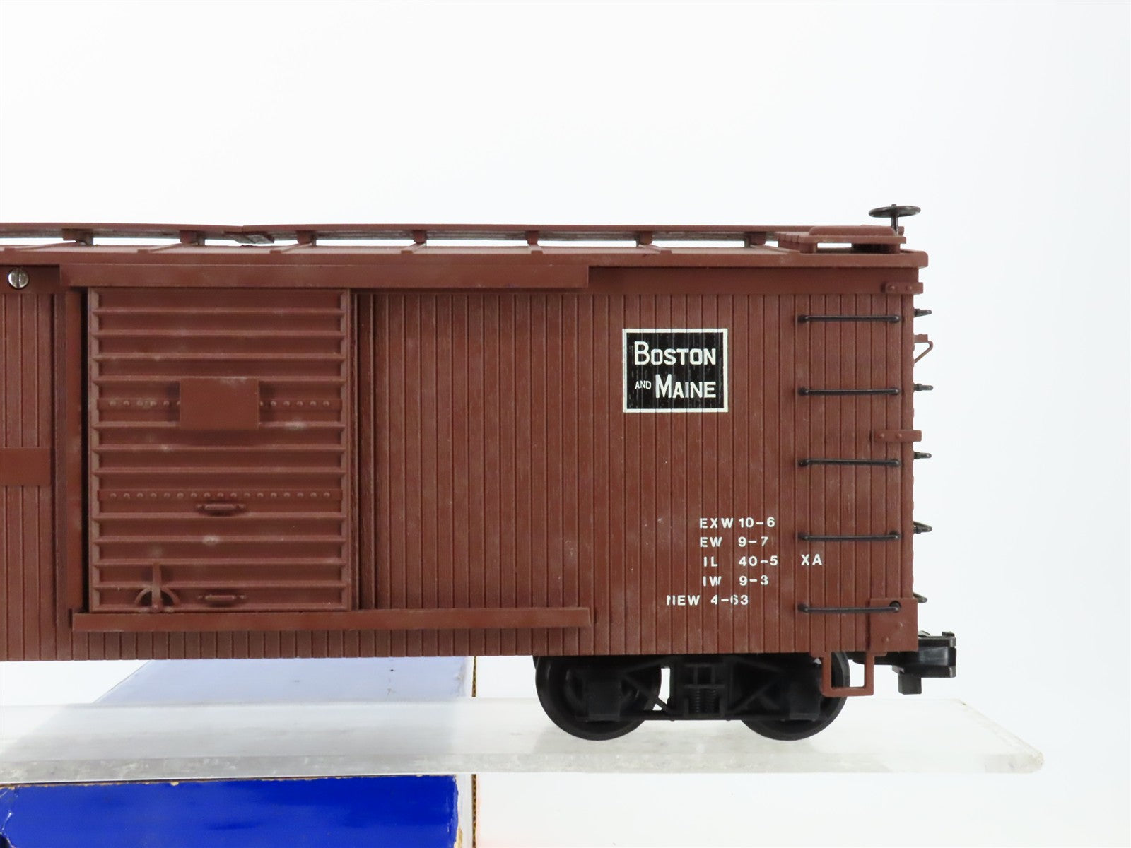 G Scale Charles RO Trains B&M Boston & Maine 40' Box Car 42890 RTR