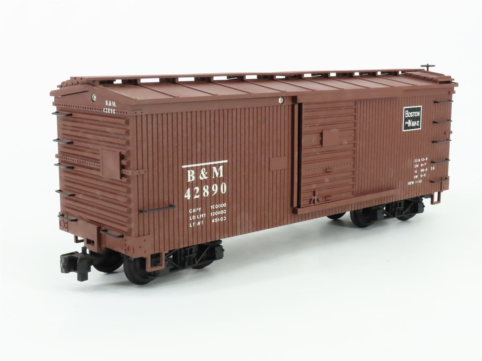 G Scale Charles RO Trains B&M Boston & Maine 40' Box Car 42890 RTR