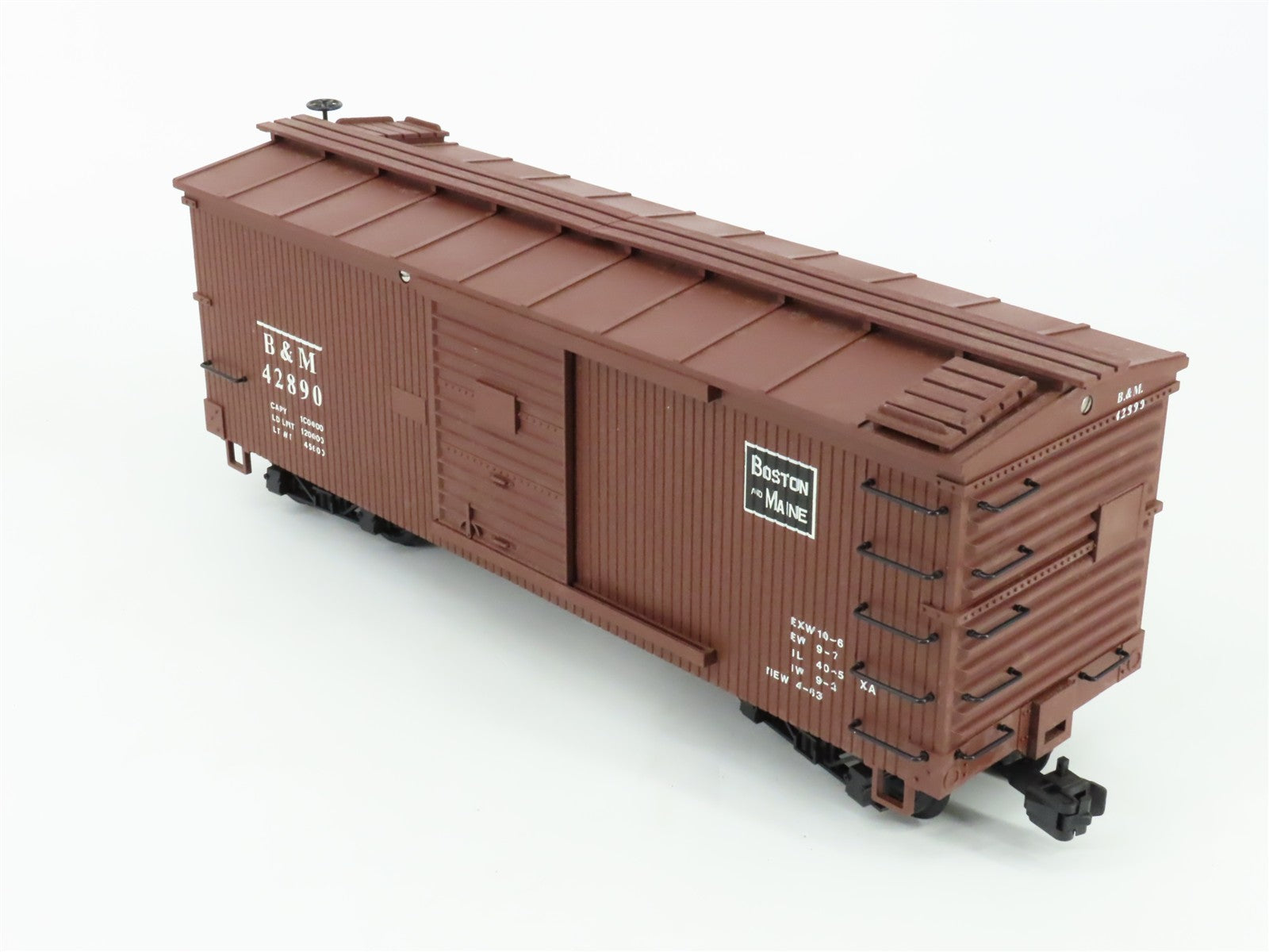 G Scale Charles RO Trains B&M Boston & Maine 40' Box Car 42890 RTR