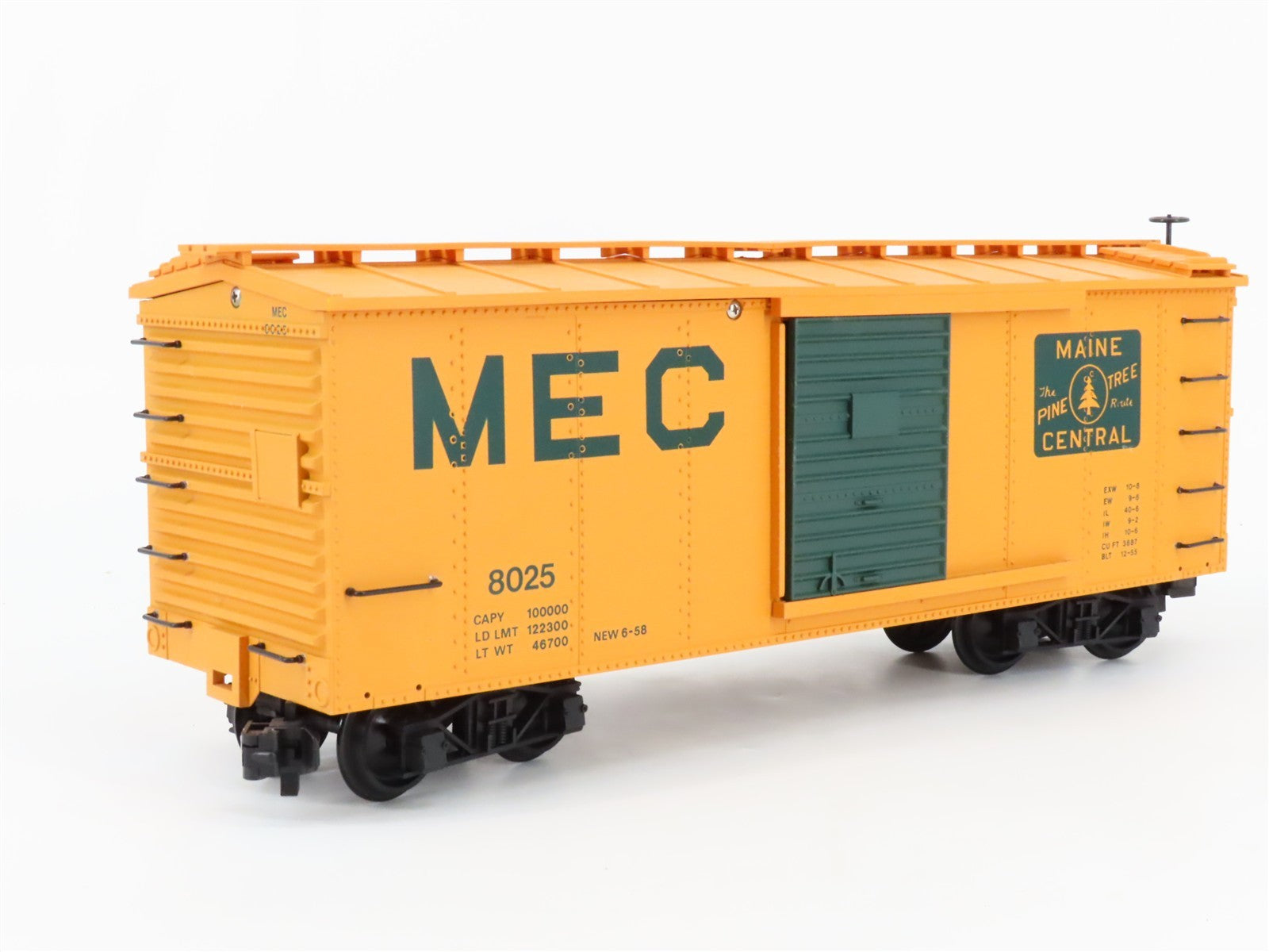 G Scale RO TRAINS MEC Maine Central Pine Tree Route 40' Box Car 8025 RTR
