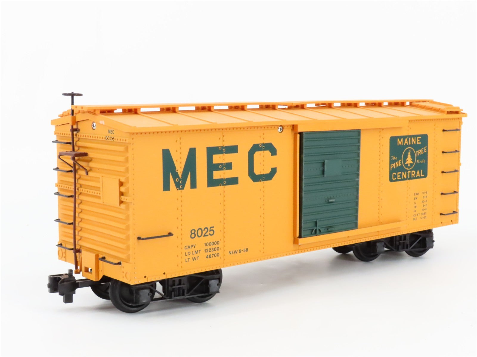G Scale RO TRAINS MEC Maine Central Pine Tree Route 40' Box Car 8025 RTR