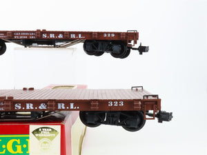 G Scale LGB 41600 Sandy River & Rangeley Lakes 28' Flat Car 2-Pack RTR