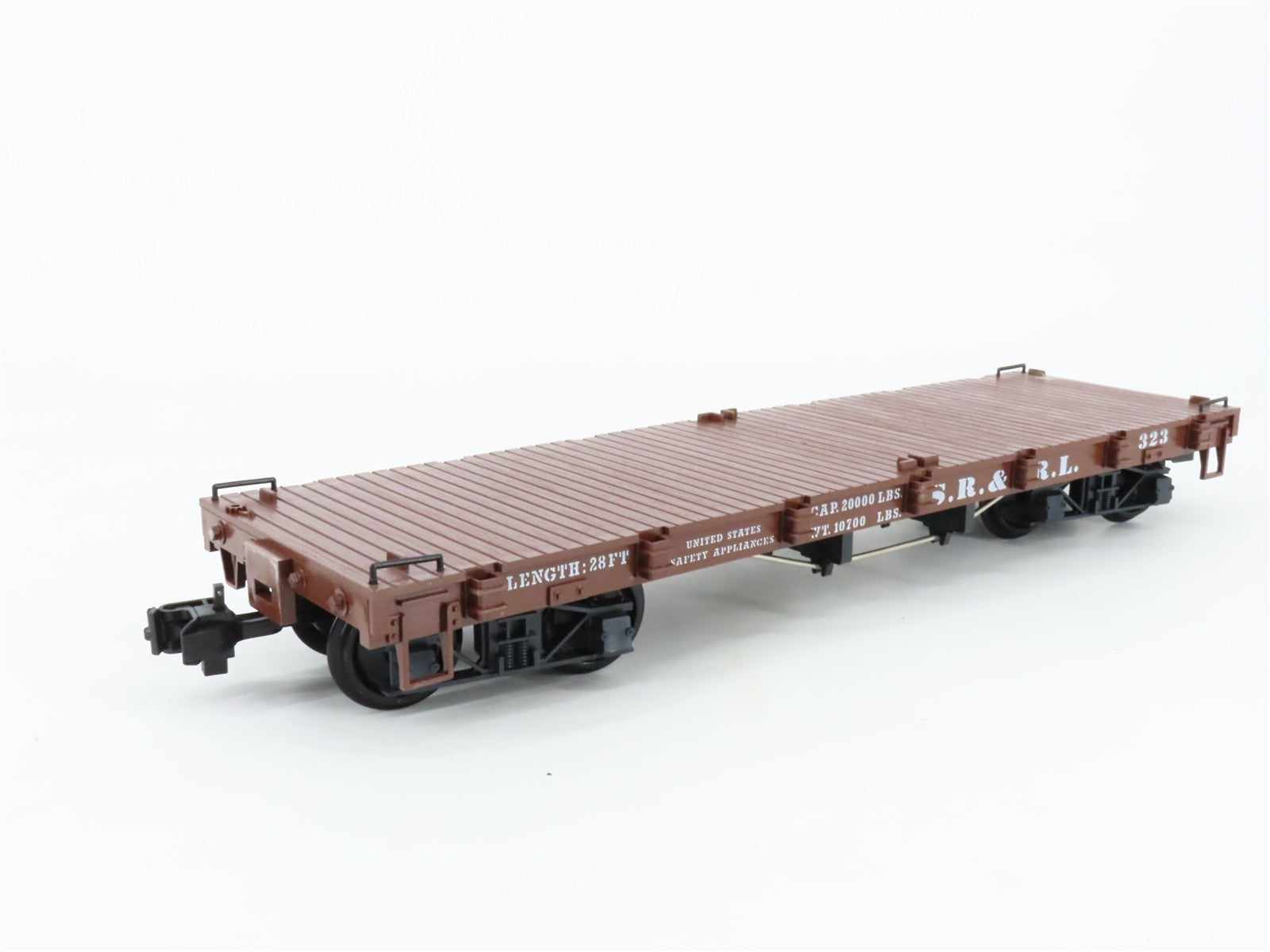 G Scale LGB 41600 Sandy River & Rangeley Lakes 28' Flat Car 2-Pack RTR