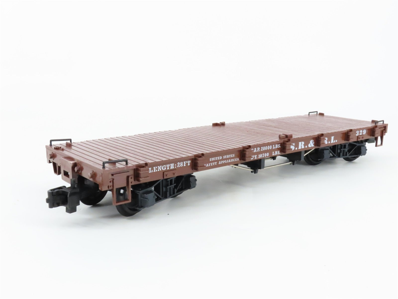 G Scale LGB 41600 Sandy River & Rangeley Lakes 28' Flat Car 2-Pack RTR