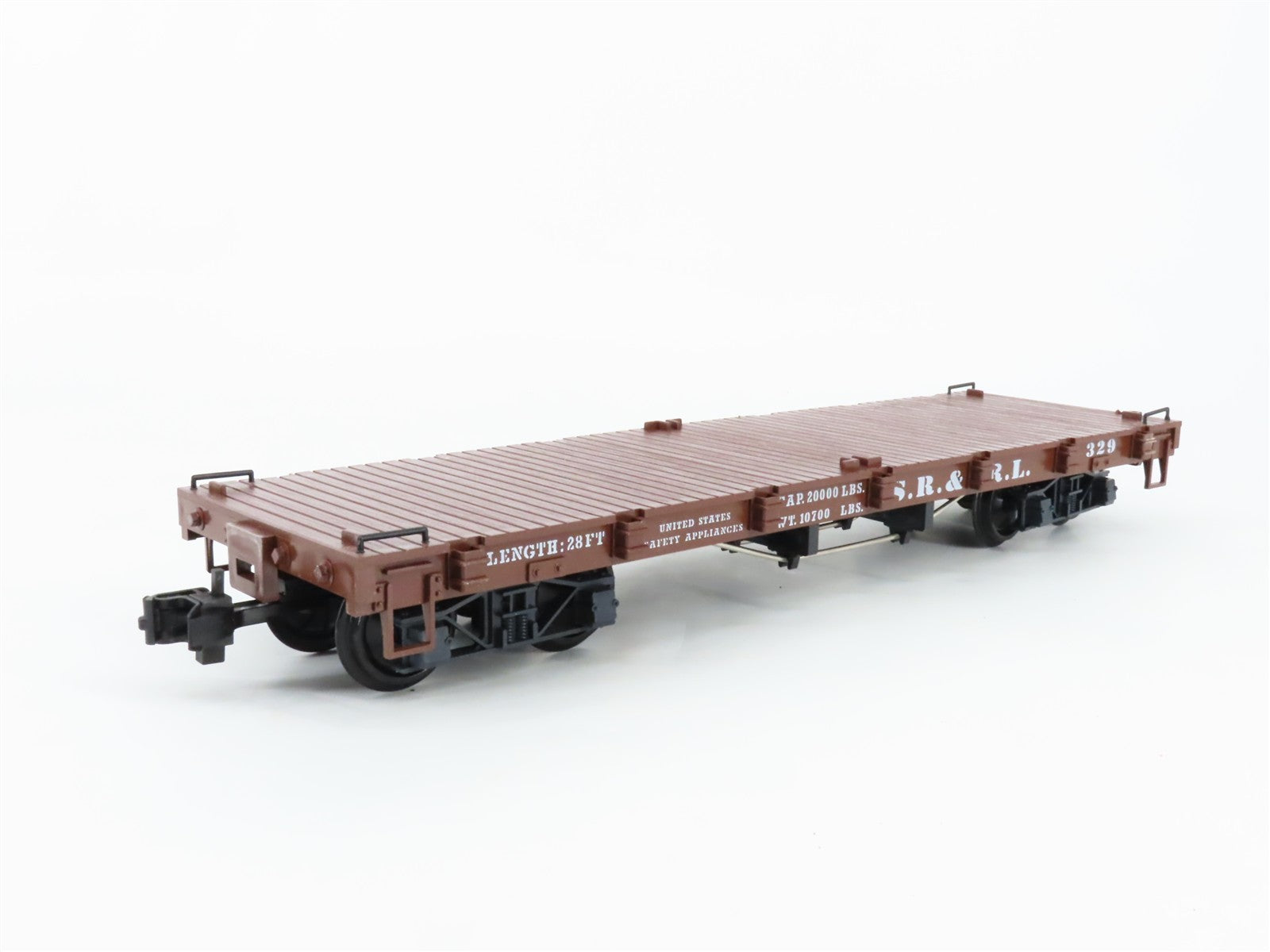 G Scale LGB 41600 Sandy River & Rangeley Lakes 28' Flat Car 2-Pack RTR