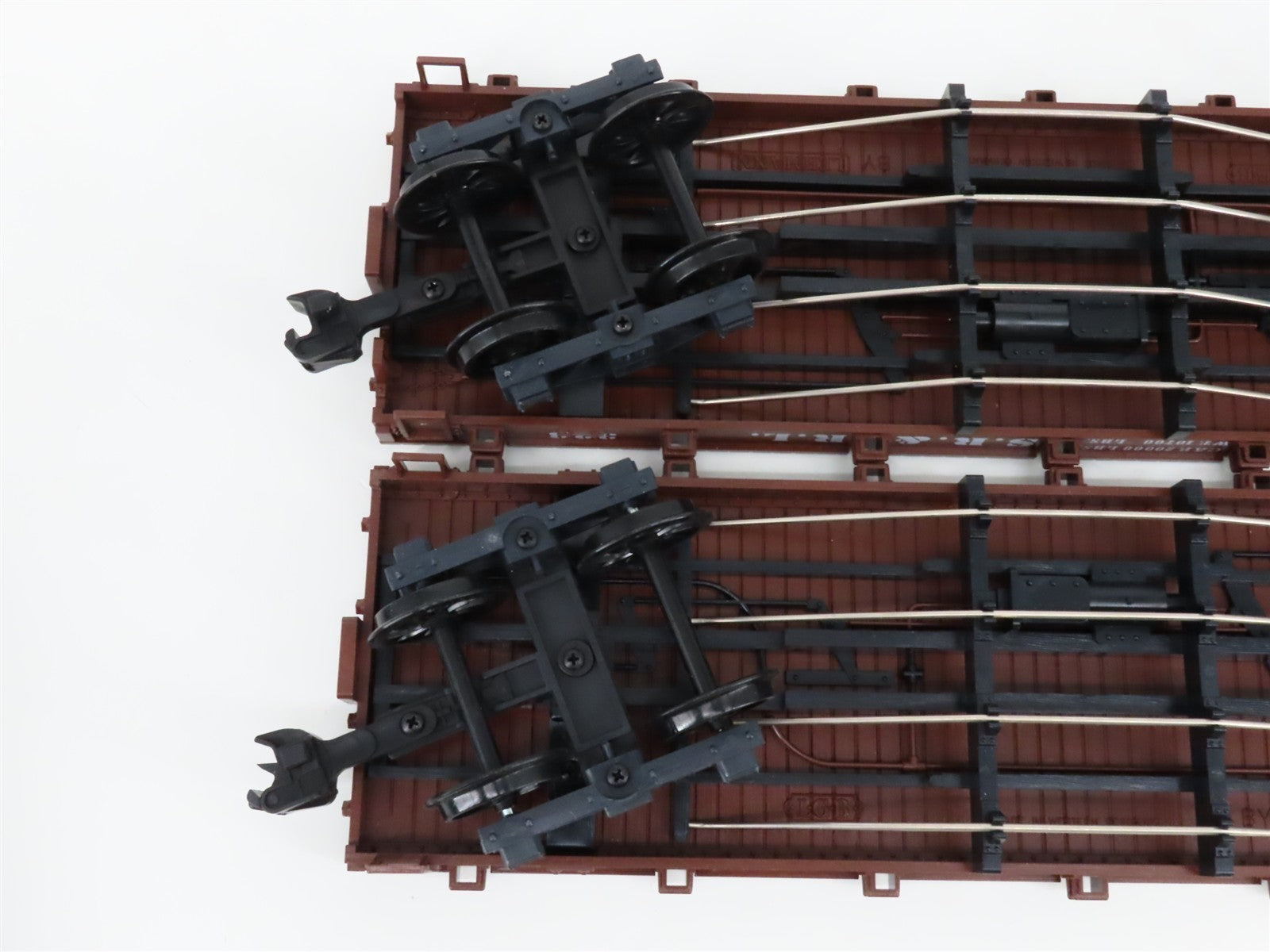 G Scale LGB 41600 Sandy River & Rangeley Lakes 28' Flat Car 2-Pack RTR