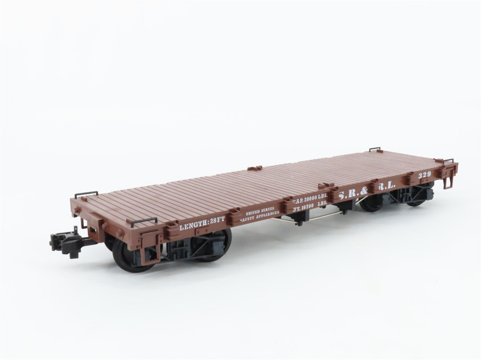 G Scale LGB 41600 Sandy River & Rangeley Lakes 28' Flat Car 2-Pack 323, 329 RTR