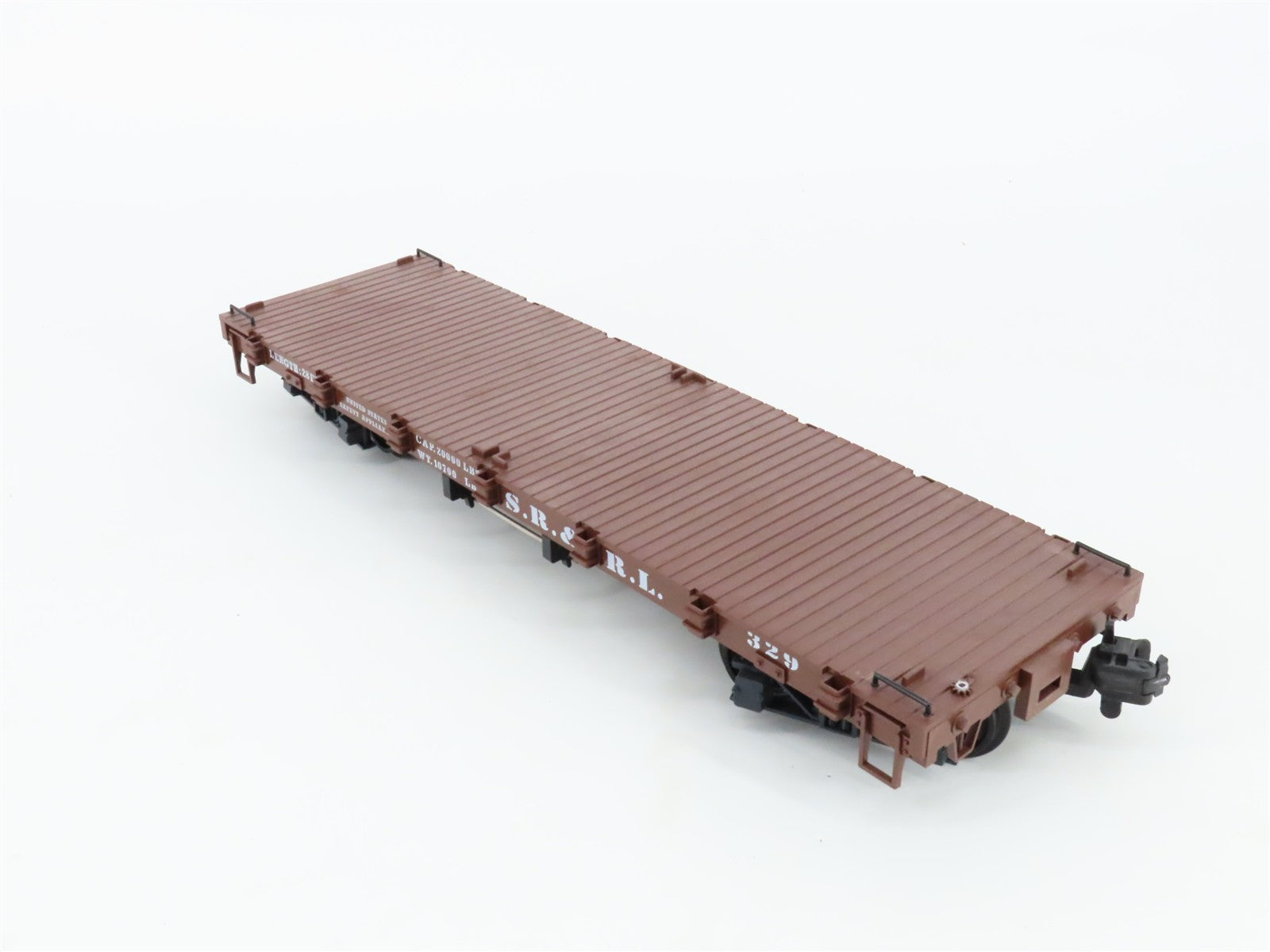 G Scale LGB 41600 Sandy River & Rangeley Lakes 28' Flat Car 2-Pack 323, 329 RTR