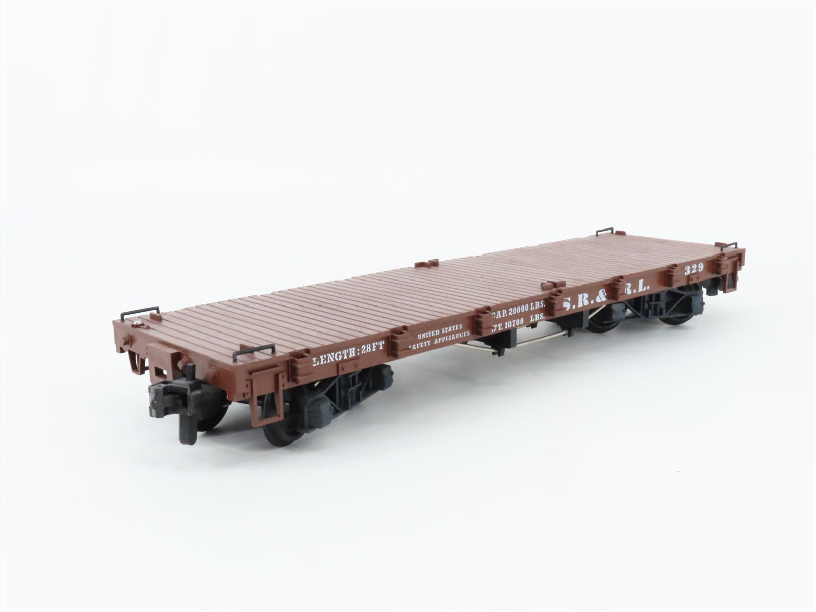 G Scale LGB 41600 Sandy River & Rangeley Lakes 28' Flat Car 2-Pack 323, 329 RTR