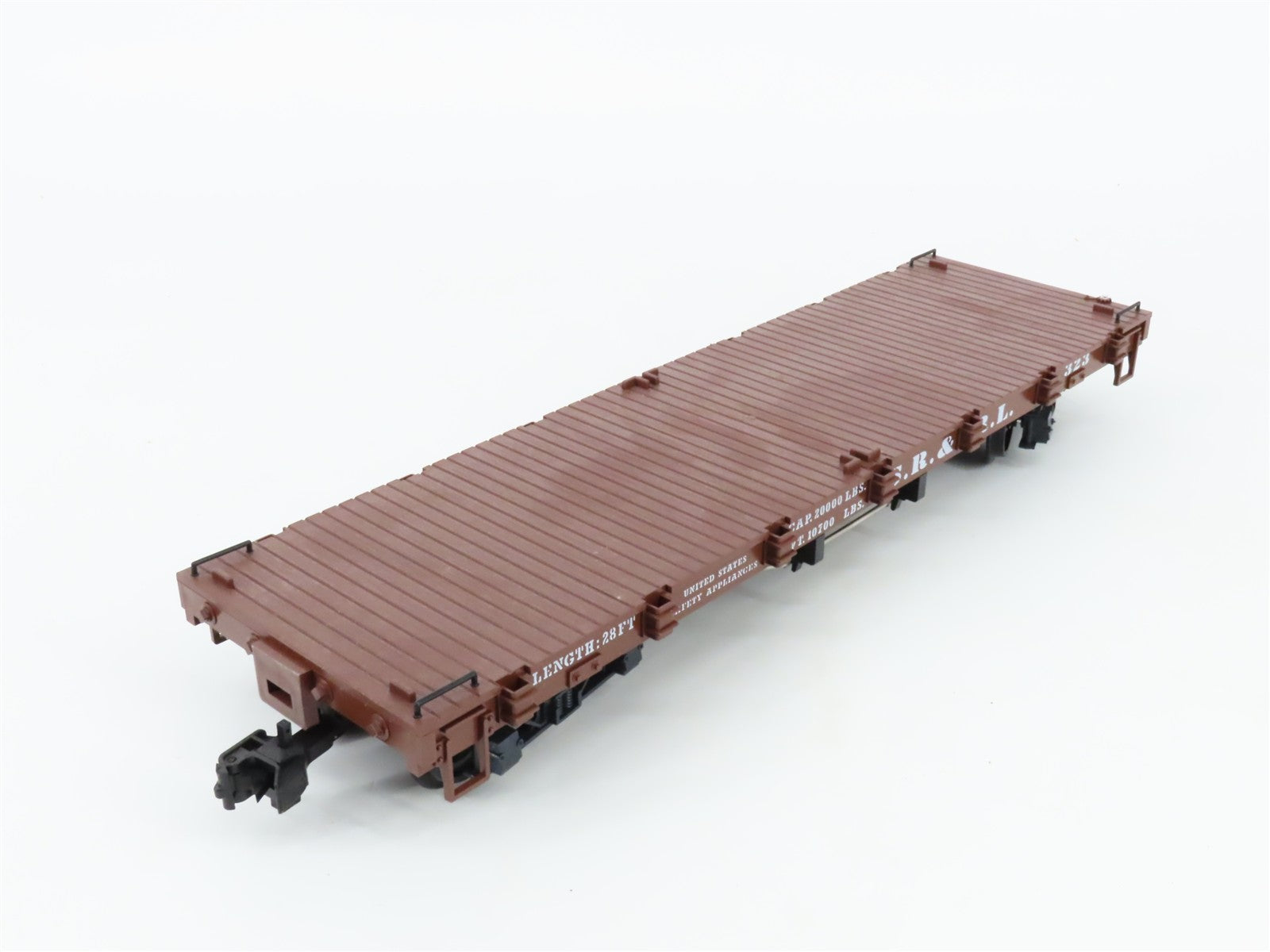 G Scale LGB 41600 Sandy River & Rangeley Lakes 28' Flat Car 2-Pack 323, 329 RTR