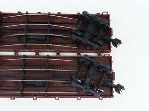 G Scale LGB 41600 Sandy River & Rangeley Lakes 28' Flat Car 2-Pack 323, 329 RTR