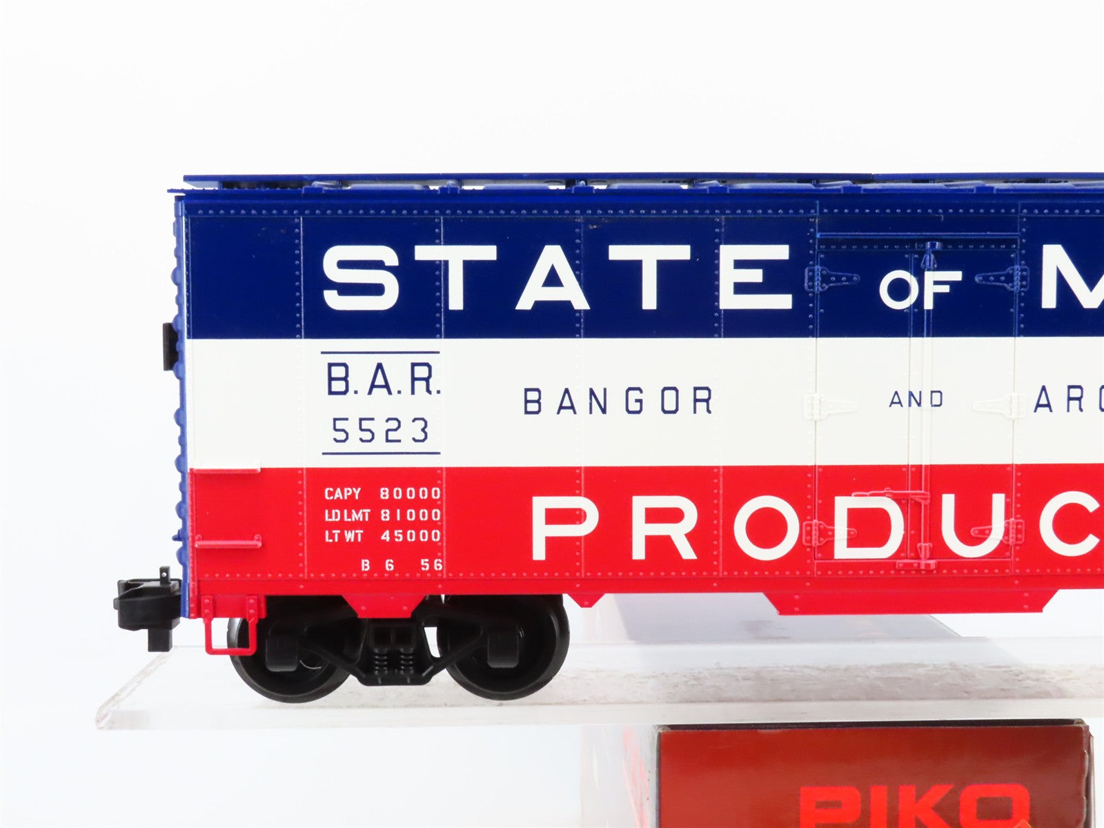 G Scale PIKO 38859 BAR State Of Maine 40' Box Car 5523 RTR