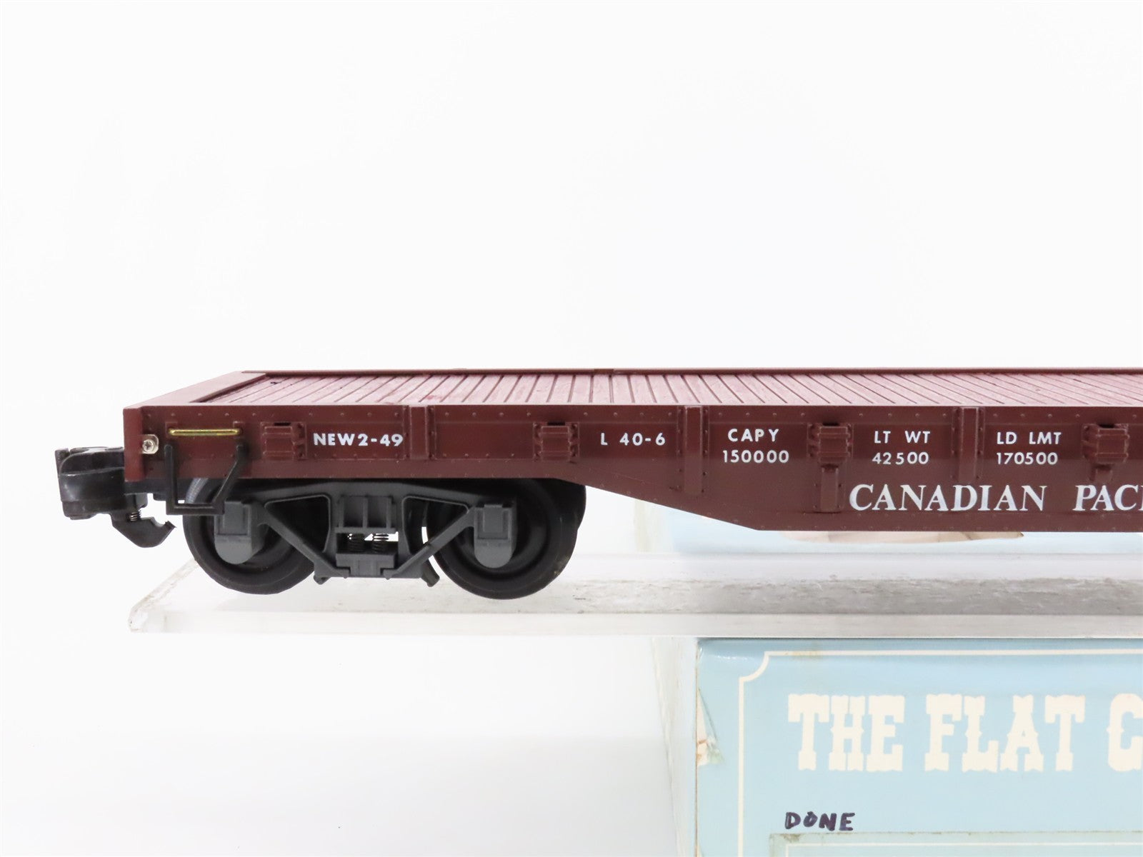 G Scale Aristo-Craft REA-46402 Canadian Pacific 40' Bulkhead Flat Car 46402 RTR