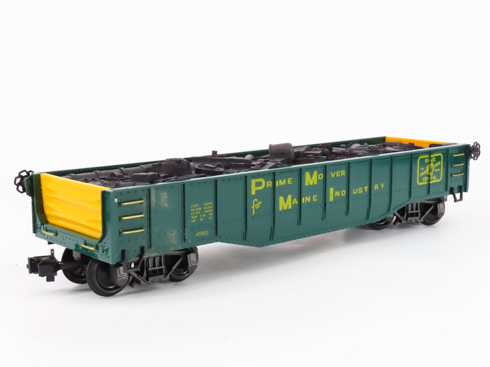 G Scale REA REA-41003 MEC Maine Central Pine Tree Gondola 41003 w/ Load RTR