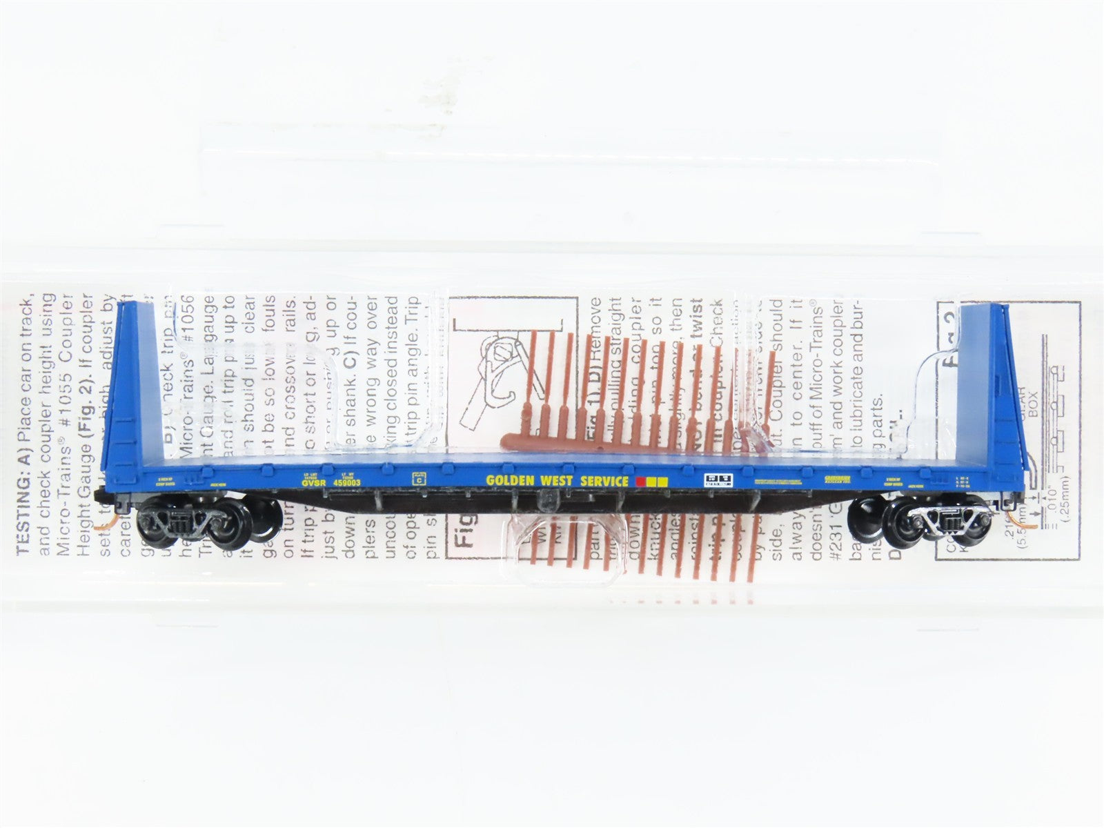 N Scale Micro-Trains MTL 54080 GVSR Golden West Service Bulkhead Flat Car 459003