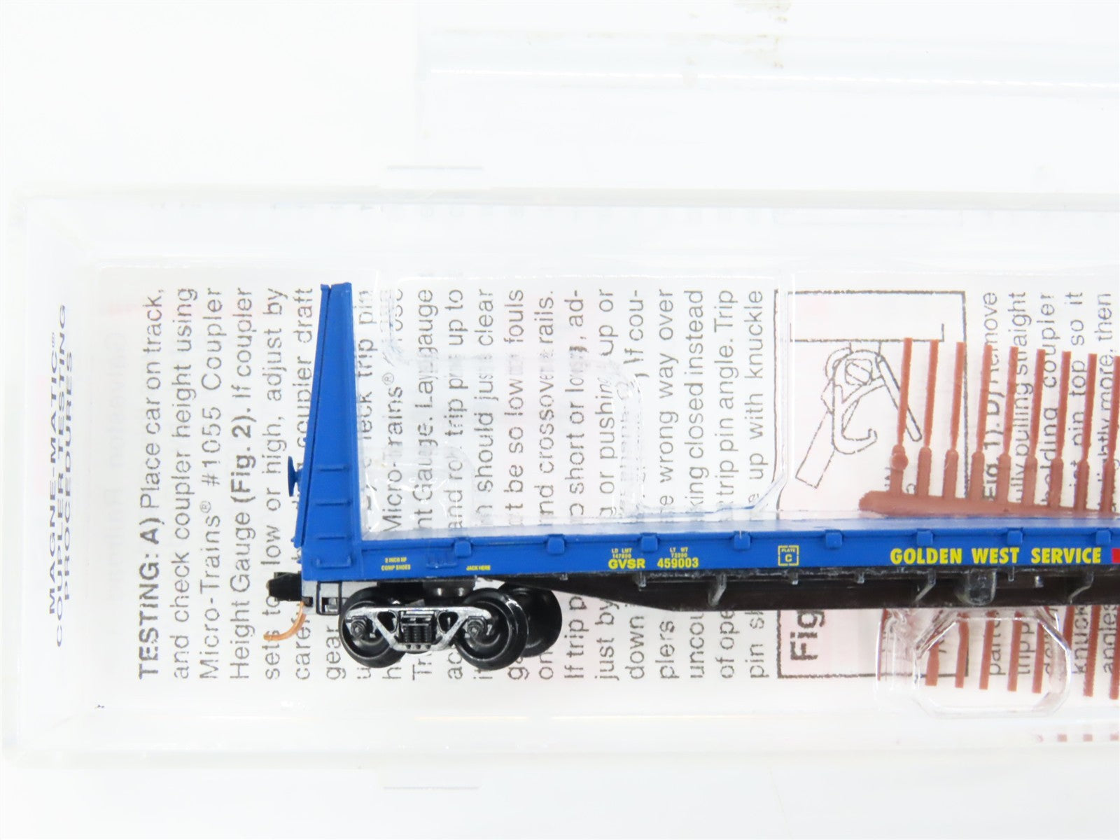 N Scale Micro-Trains MTL 54080 GVSR Golden West Service Bulkhead Flat Car 459003
