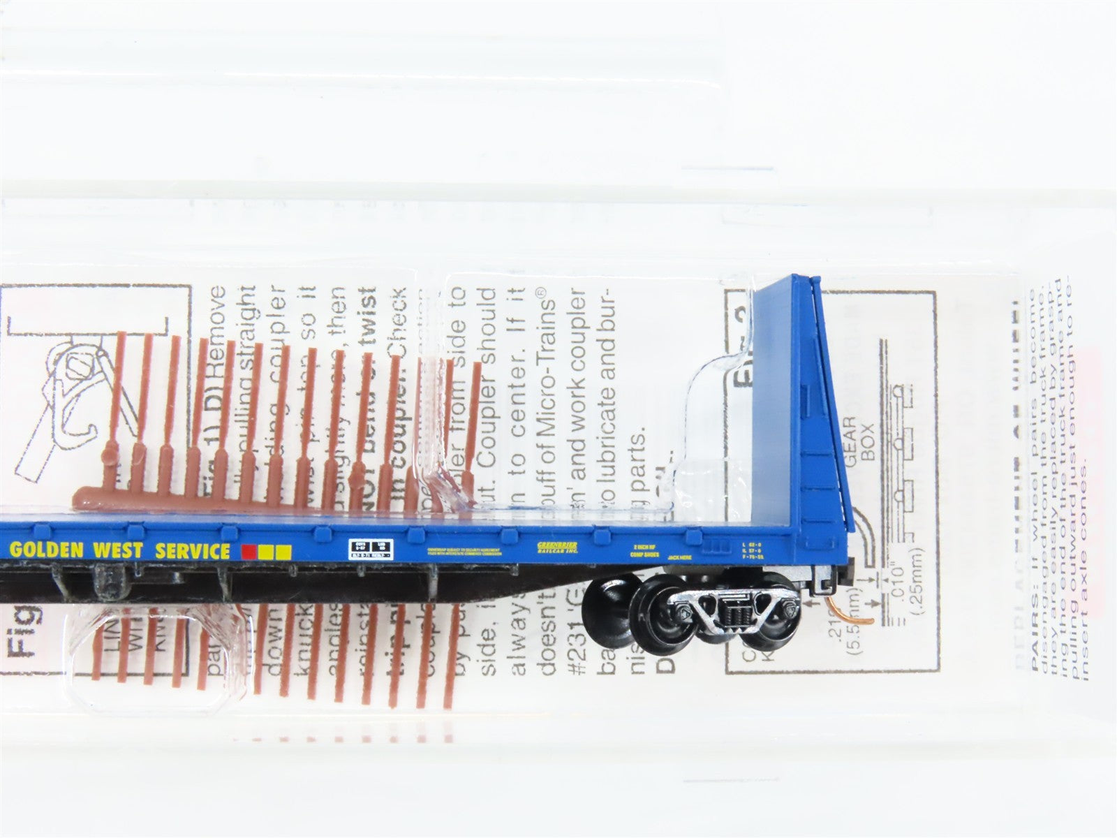 N Scale Micro-Trains MTL 54080 GVSR Golden West Service Bulkhead Flat Car 459003