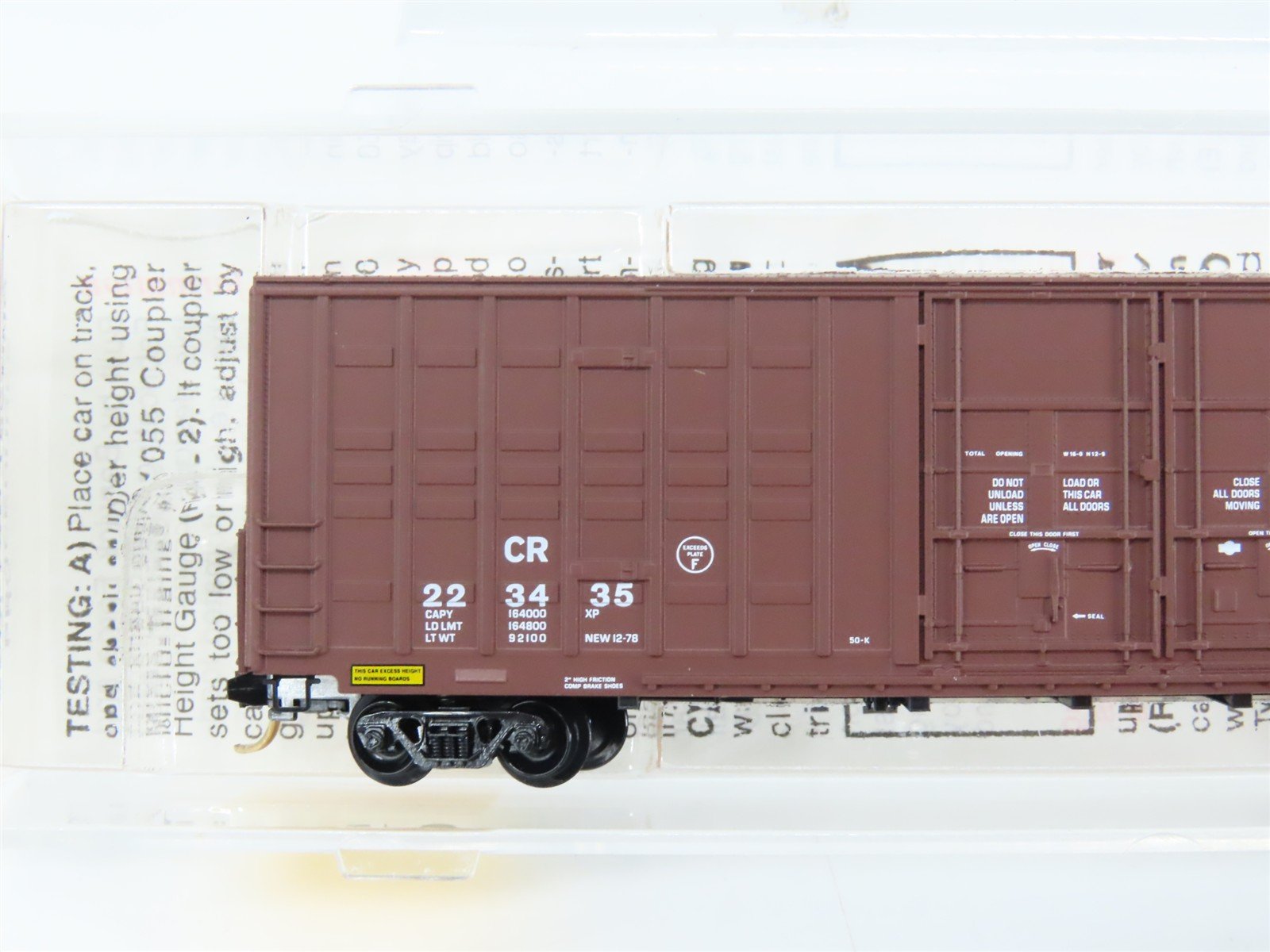N Scale Micro-Trains 103020 CR Conrail 60' Box Car 223435 RTR