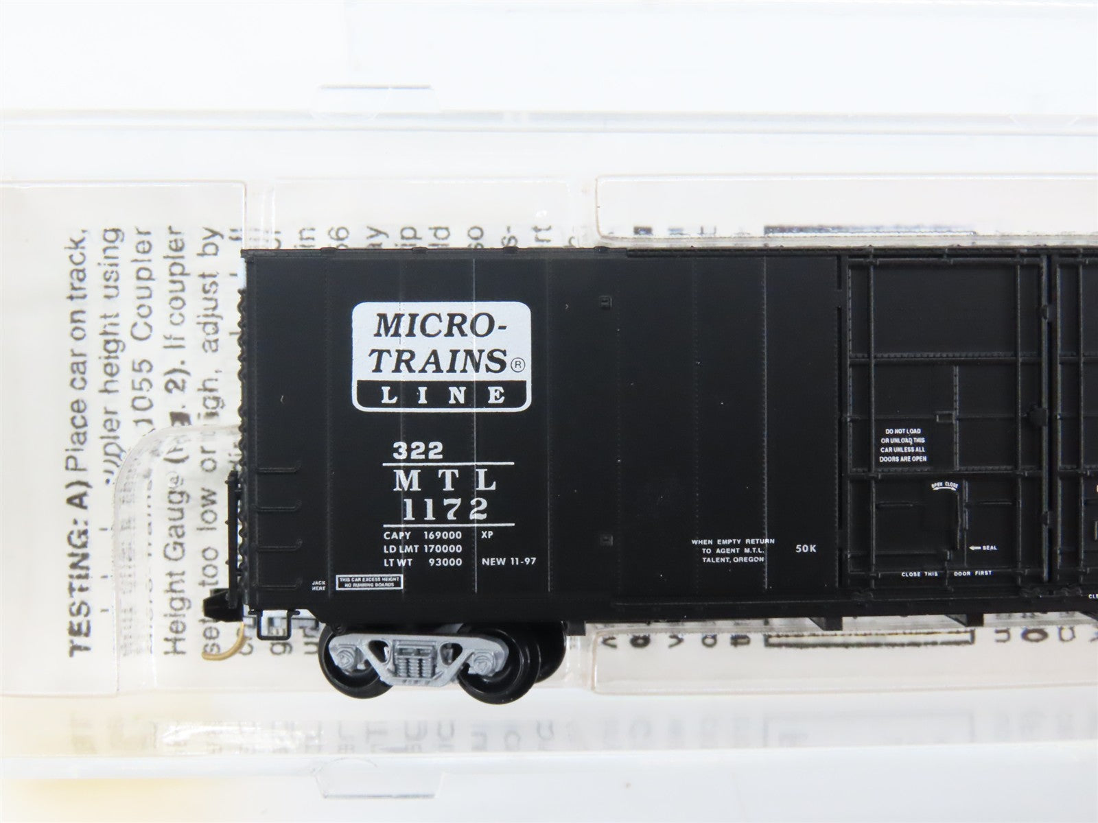N Scale Micro-Trains 102030 MTL Micro-Trains Line 60' Box Car 1172 RTR