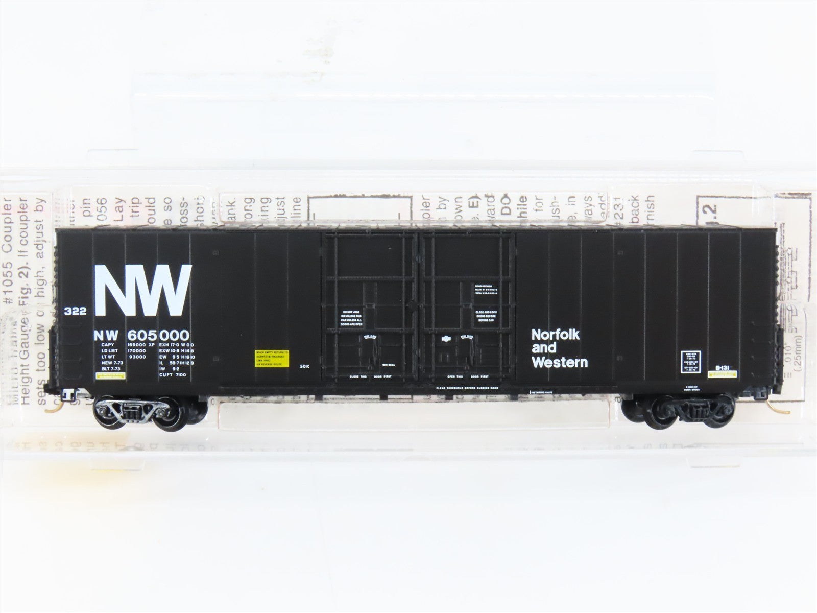 N Micro-Trains MTL 102040 NW Norfolk & Western 60' Excess Height Boxcar #605000