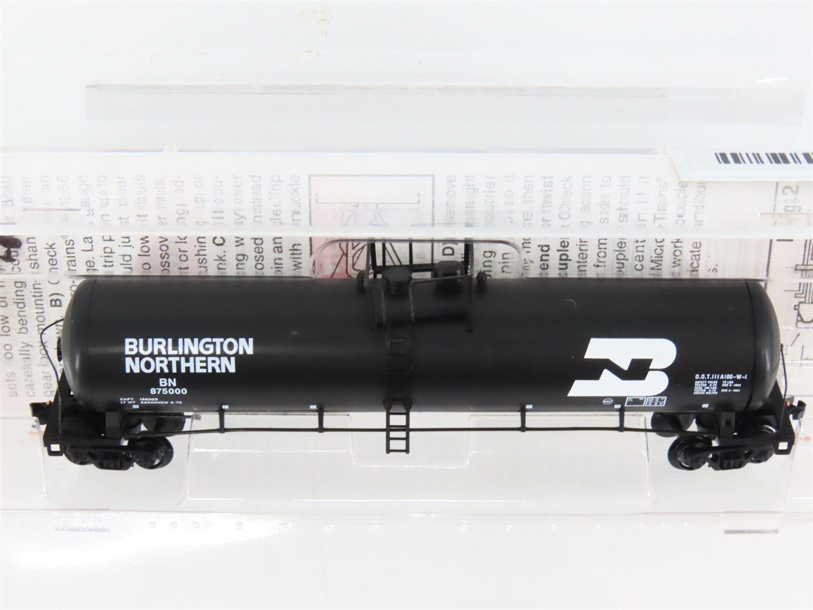 N Scale Micro-Trains 110040 Burlington Northern 56' General Service Tank Car RTR