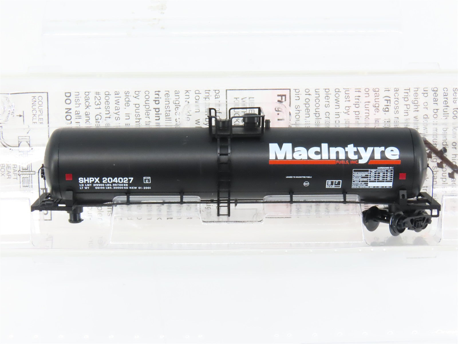 N Scale Micro-Trains 110030 SHPX MacIntyre Fuels, Inc. 56' Tank Car 204027 RTR