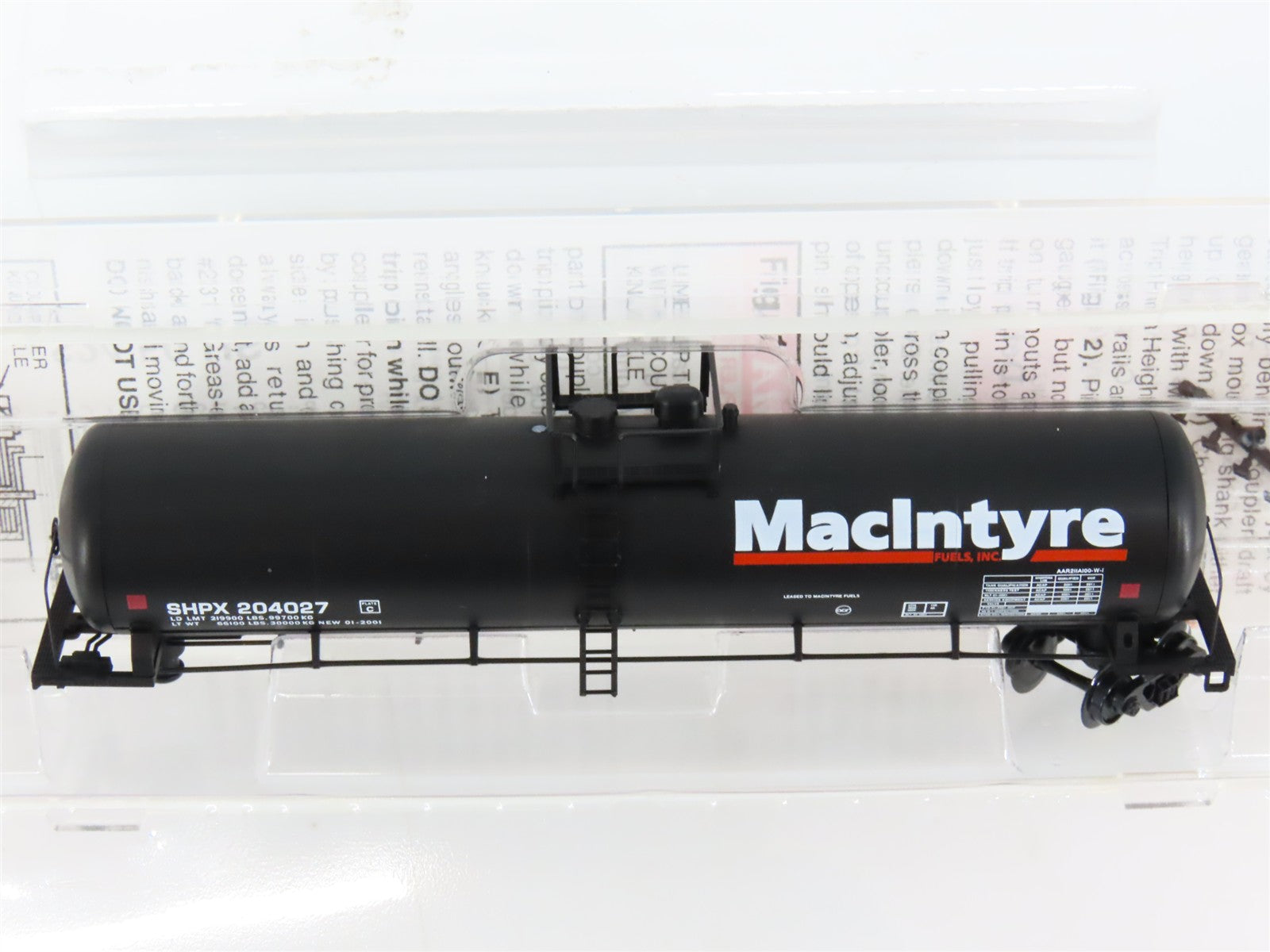 N Scale Micro-Trains 110030 SHPX MacIntyre Fuels, Inc. 56' Tank Car 204027 RTR