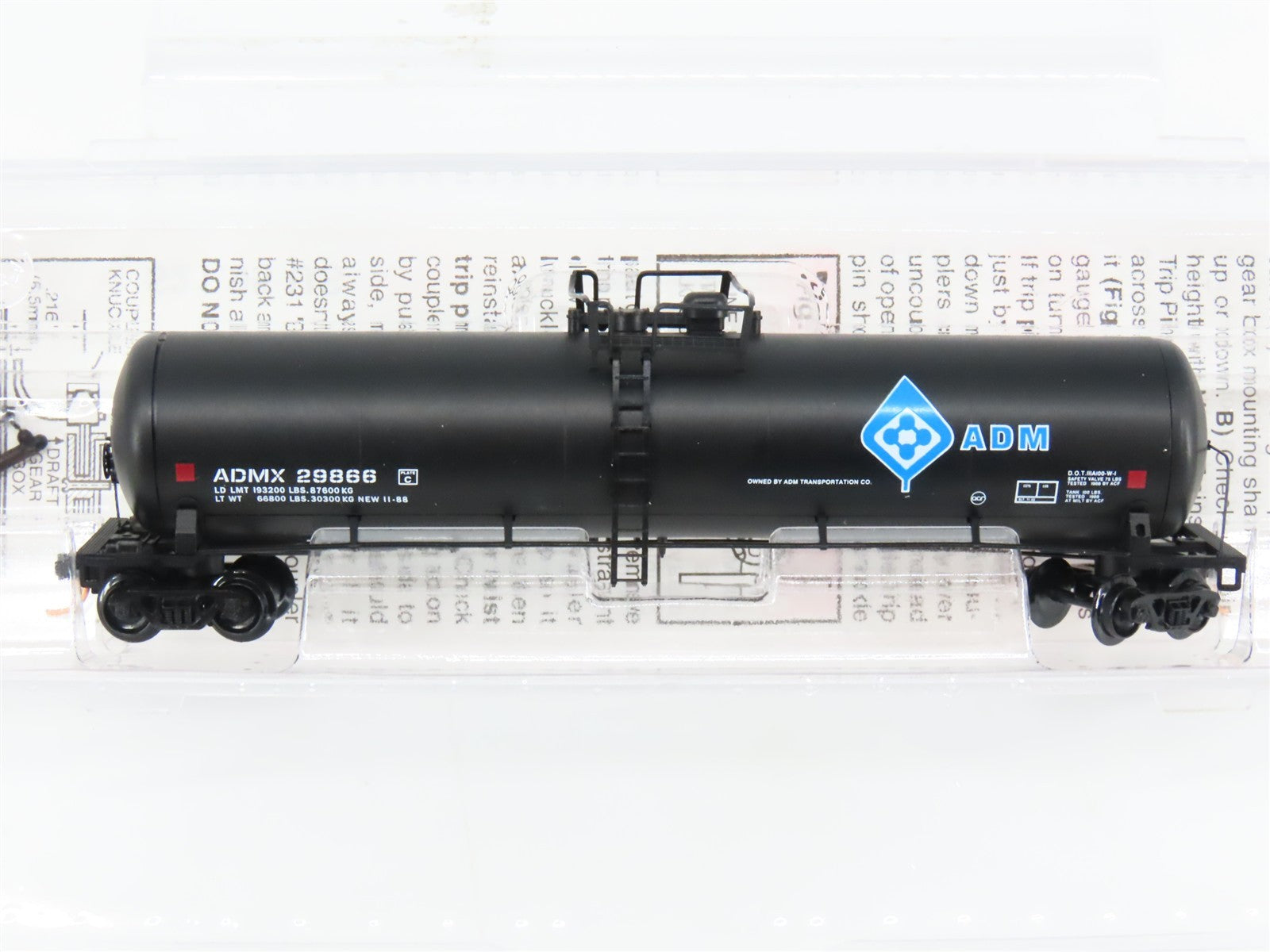 N Scale Micro-Trains MTL 110020 ADMX ADM Transportation 56' GS Tank Car #29866