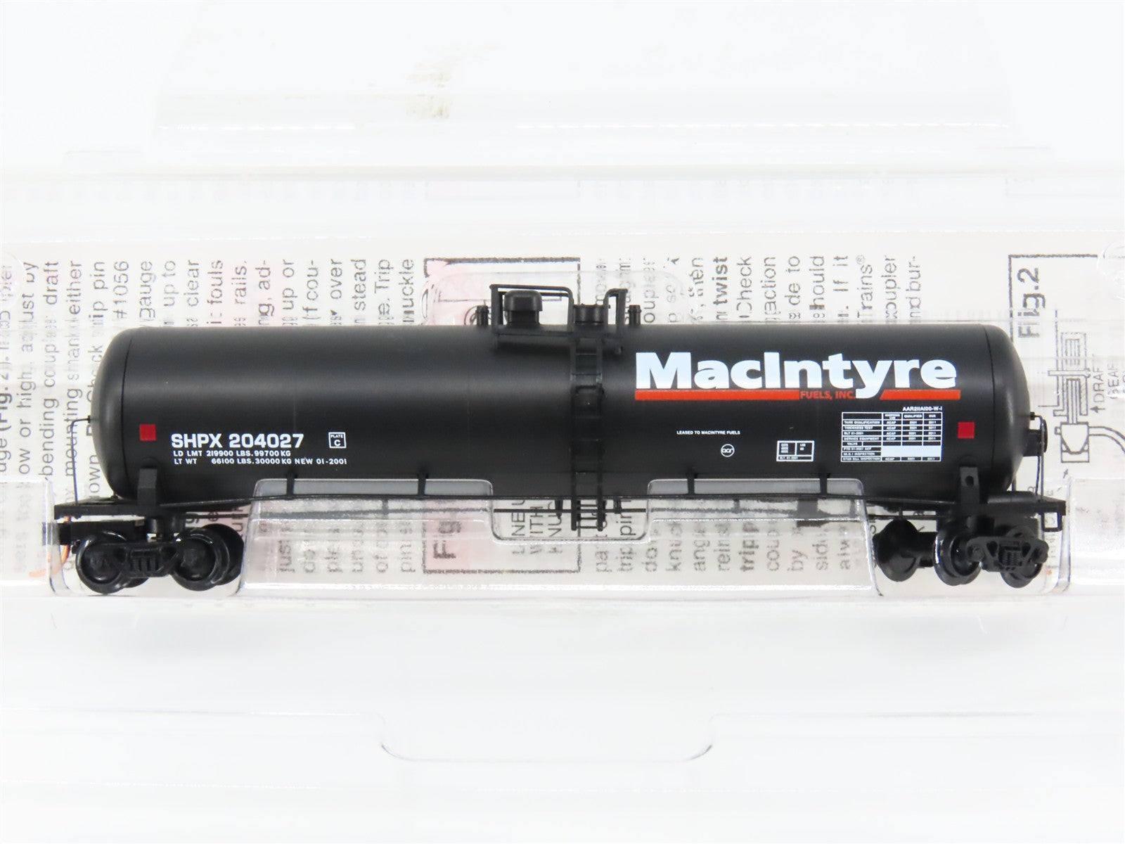 N Scale Micro-Trains MTL 110030 MacIntyre Fuels, Inc. 56' Tank Car RTR