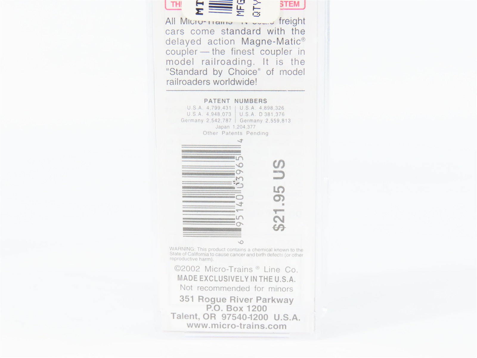 N Scale Micro-Trains MTL 110050 GN Great Northern 56' Tank Car 100013 RTR