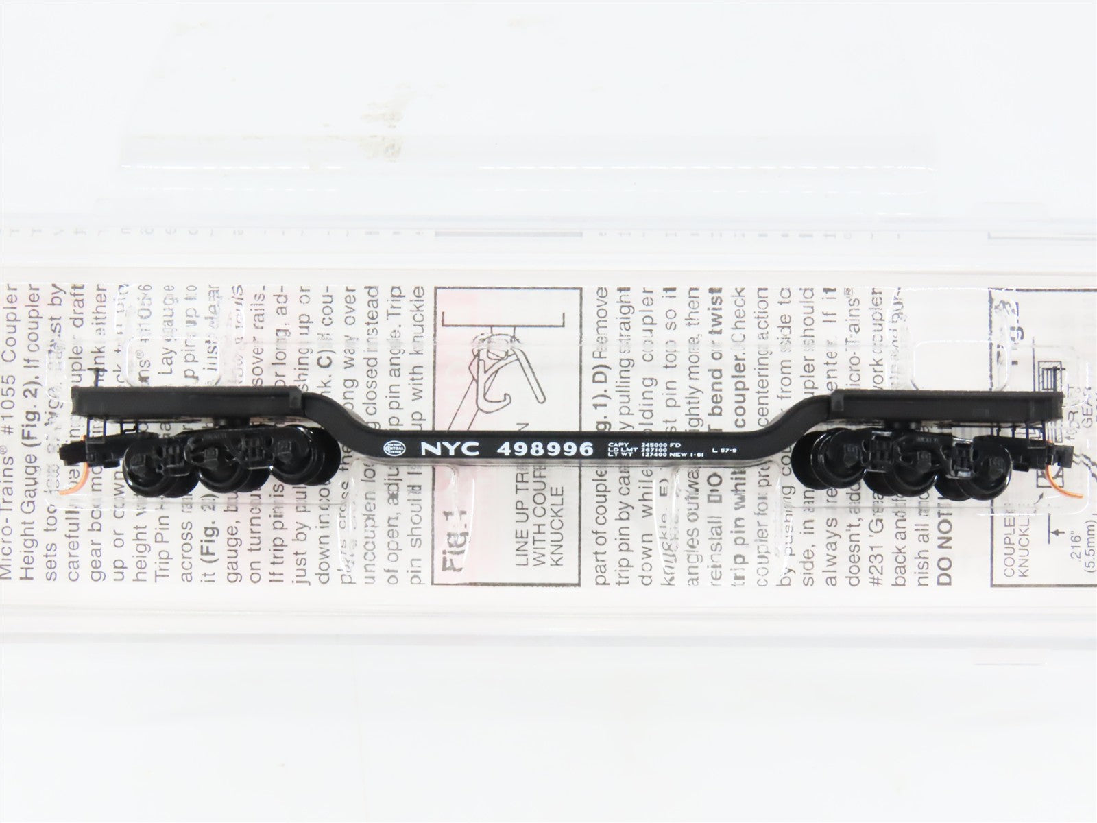 N Scale Micro-Trains MTL 109020 New York Central Depressed-Center Flat Car RTR