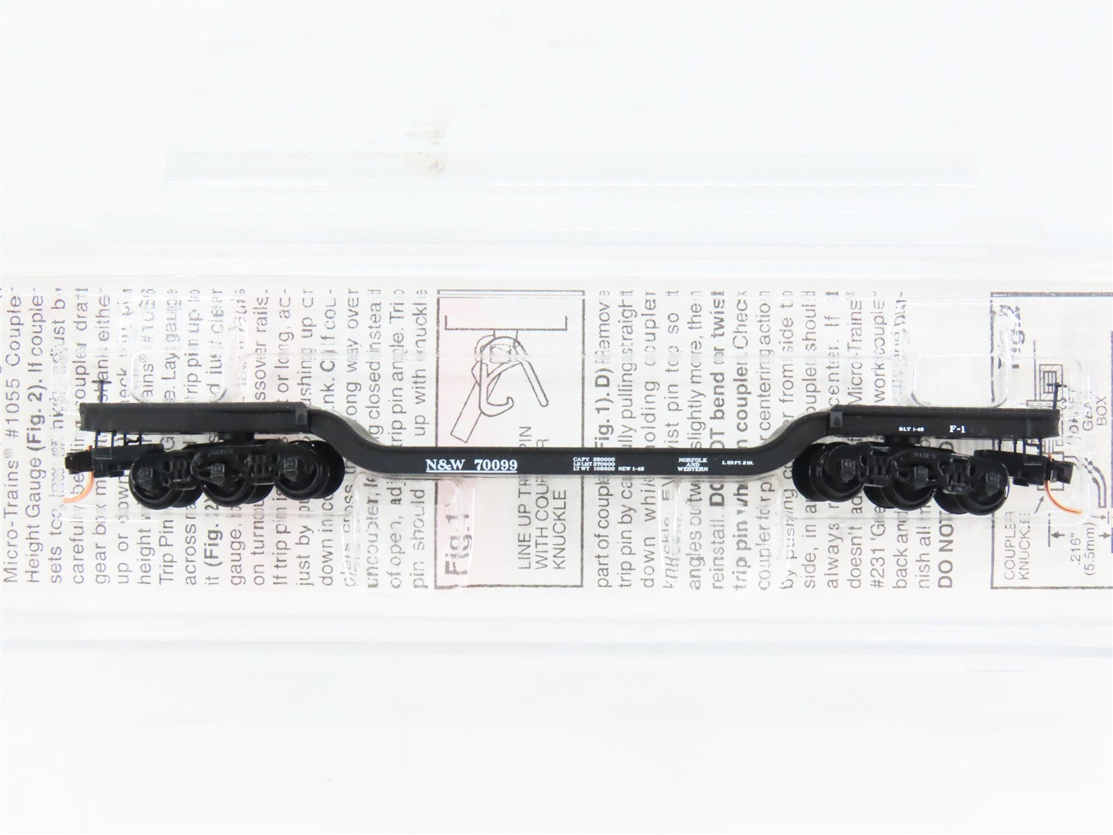 N Scale Micro-Trains MTL 109030 N&W Norfolk & Western Flat Car 70099 RTR