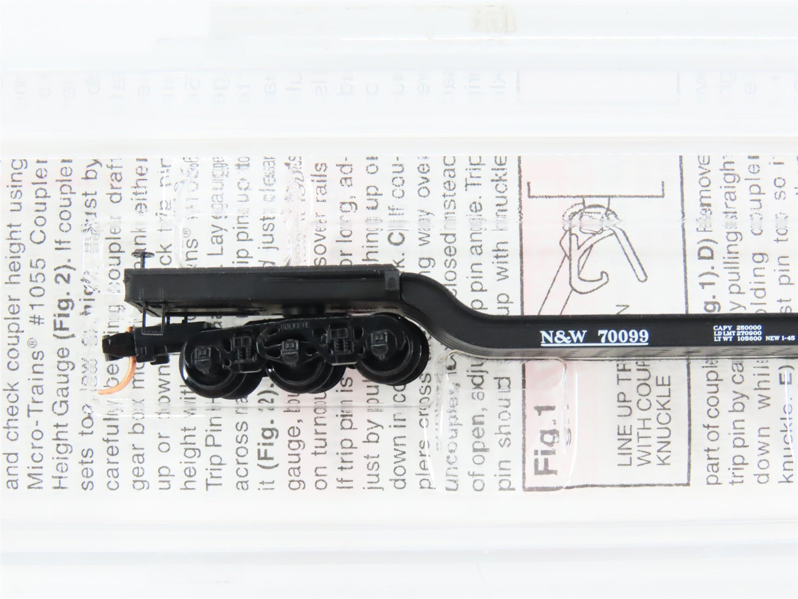 N Scale Micro-Trains MTL 109030 N&W Norfolk & Western Flat Car 70099 RTR