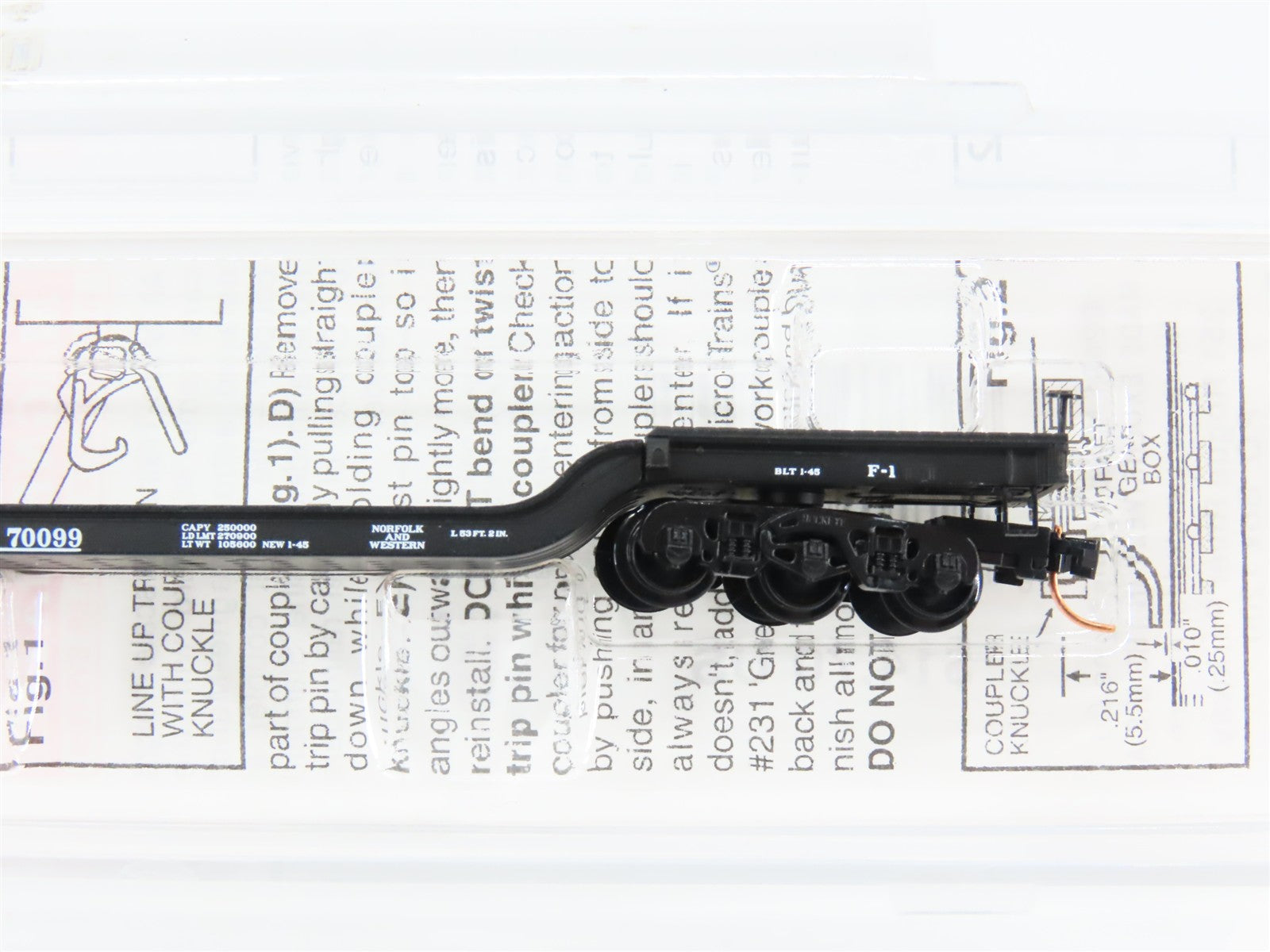 N Scale Micro-Trains MTL 109030 N&W Norfolk & Western Flat Car 70099 RTR